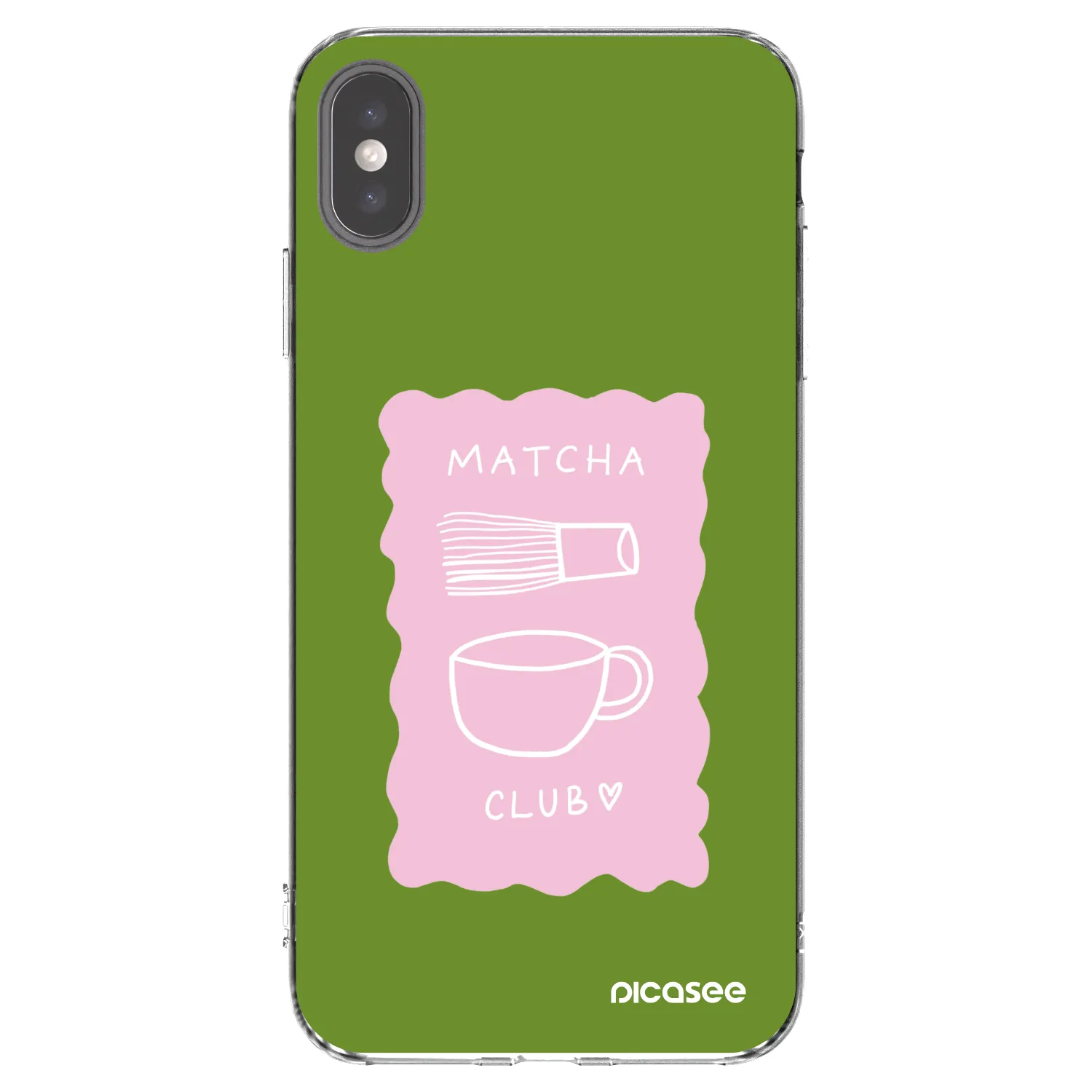 Picasee silikonska prozirna maskica za Apple iPhone XS Max - Matcha club