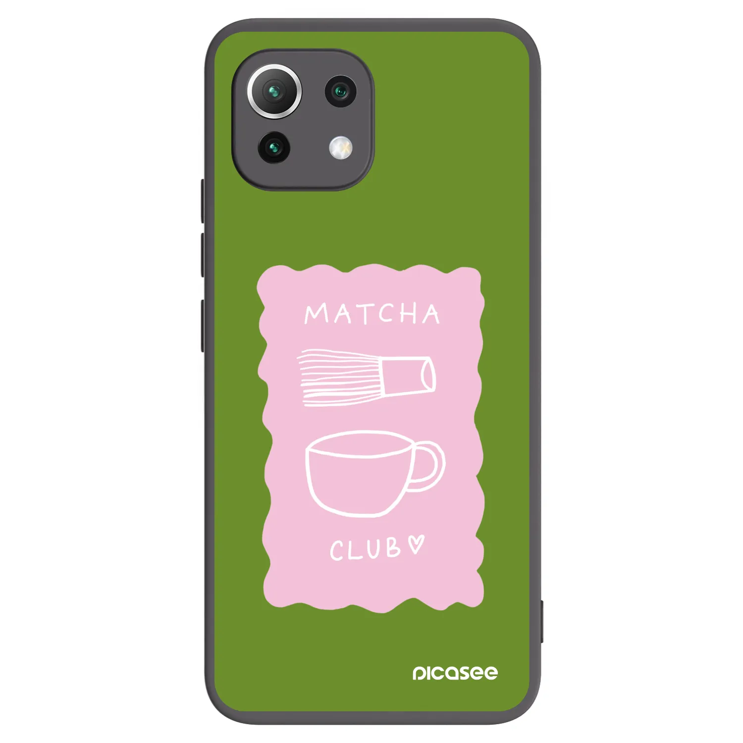 Picasee crna silikonska maskica za Xiaomi 11 Lite 5G NE - Matcha club