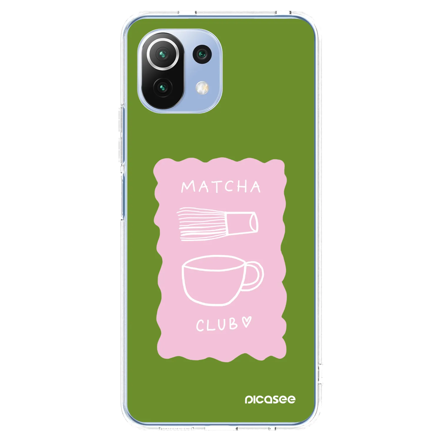 Picasee silikonska prozirna maskica za Xiaomi 11 Lite 5G NE - Matcha club