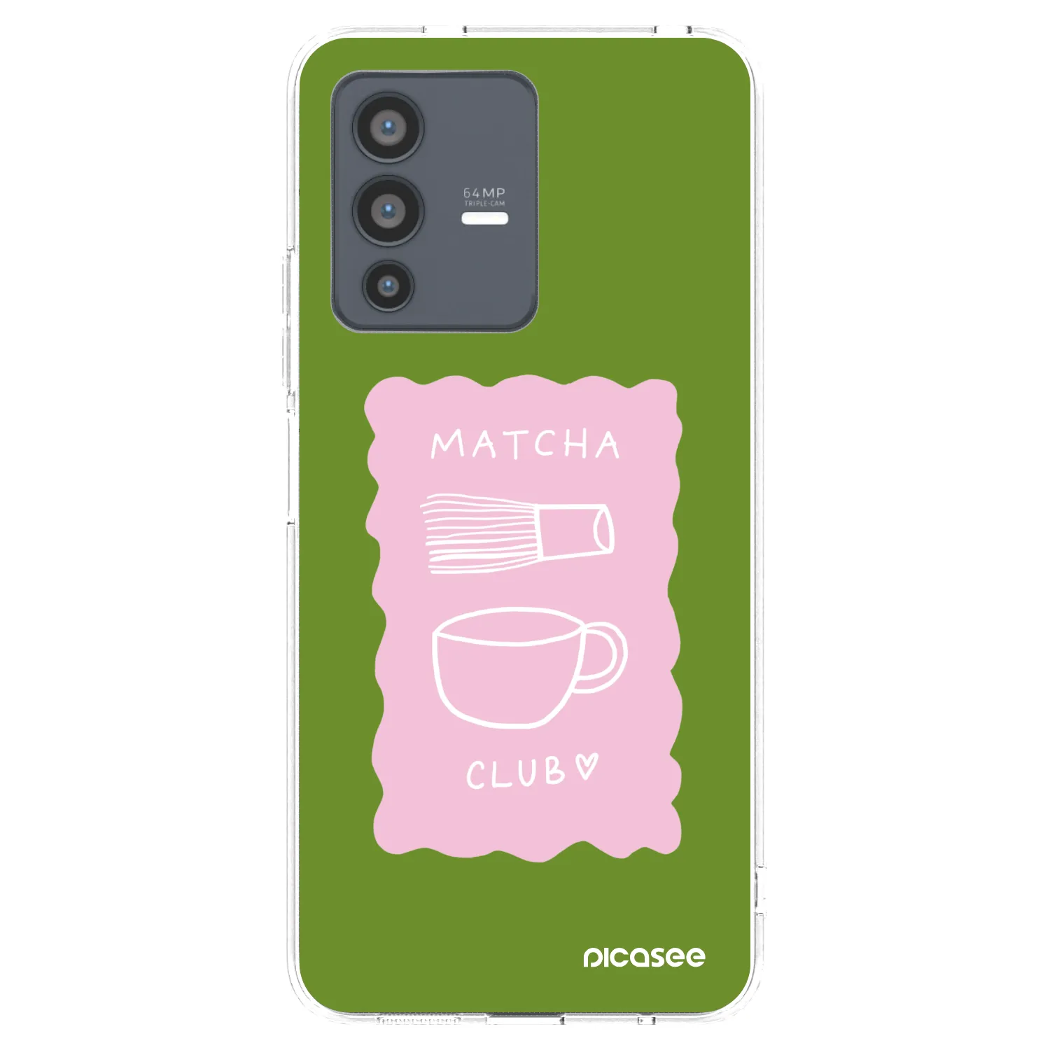 Picasee silikonska prozirna maskica za Vivo V23 5G - Matcha club