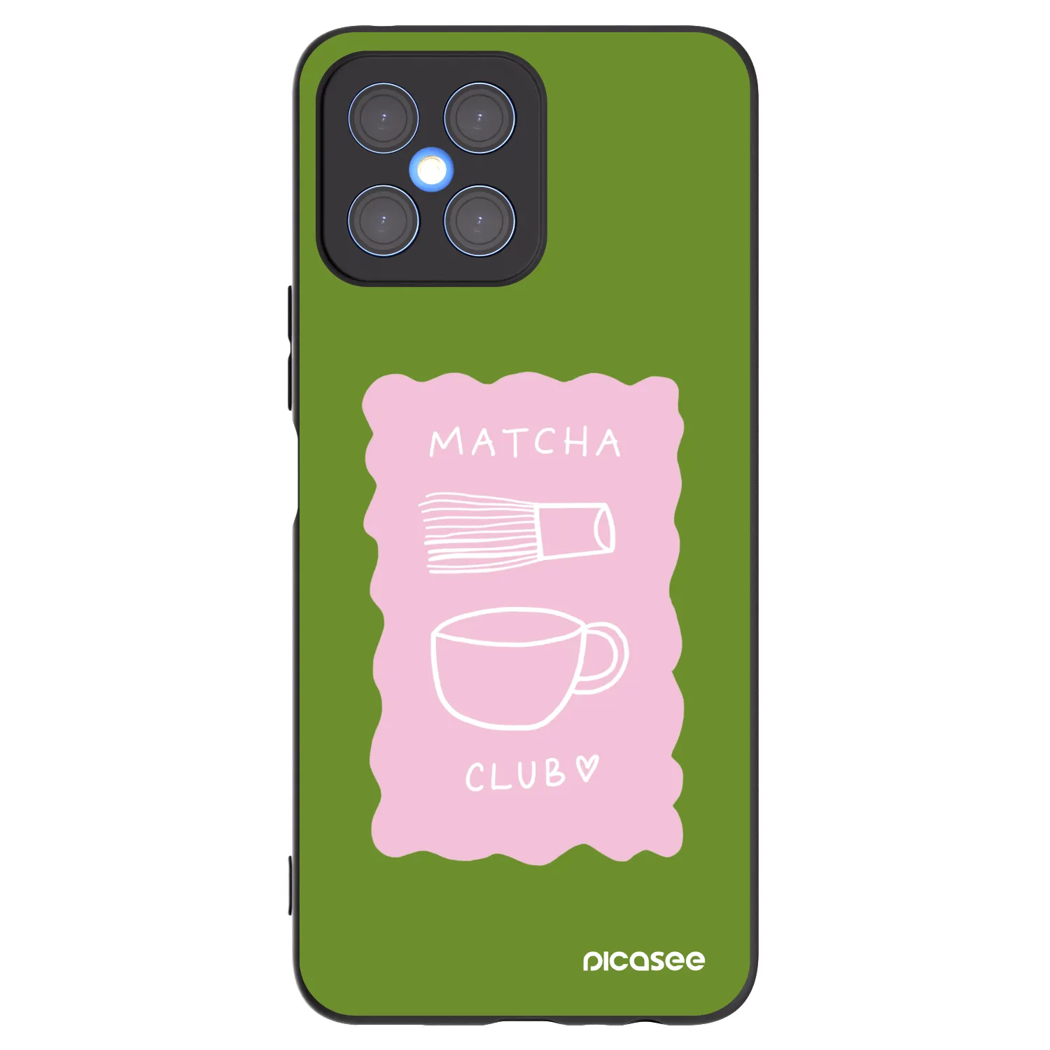 Picasee crna silikonska maskica za Honor X8 4G - Matcha club