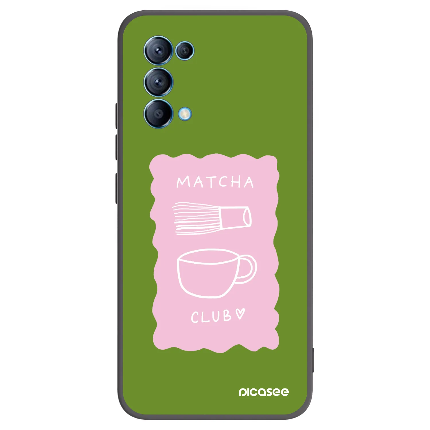 Picasee crna silikonska maskica za OPPO A16s - Matcha club