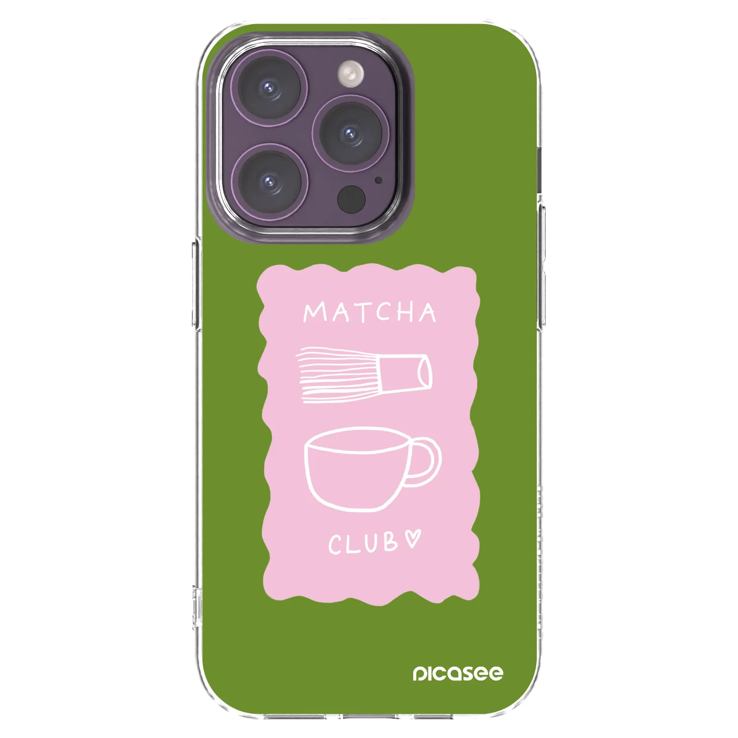 Picasee silikonska prozirna maskica za Apple iPhone 14 Pro - Matcha club
