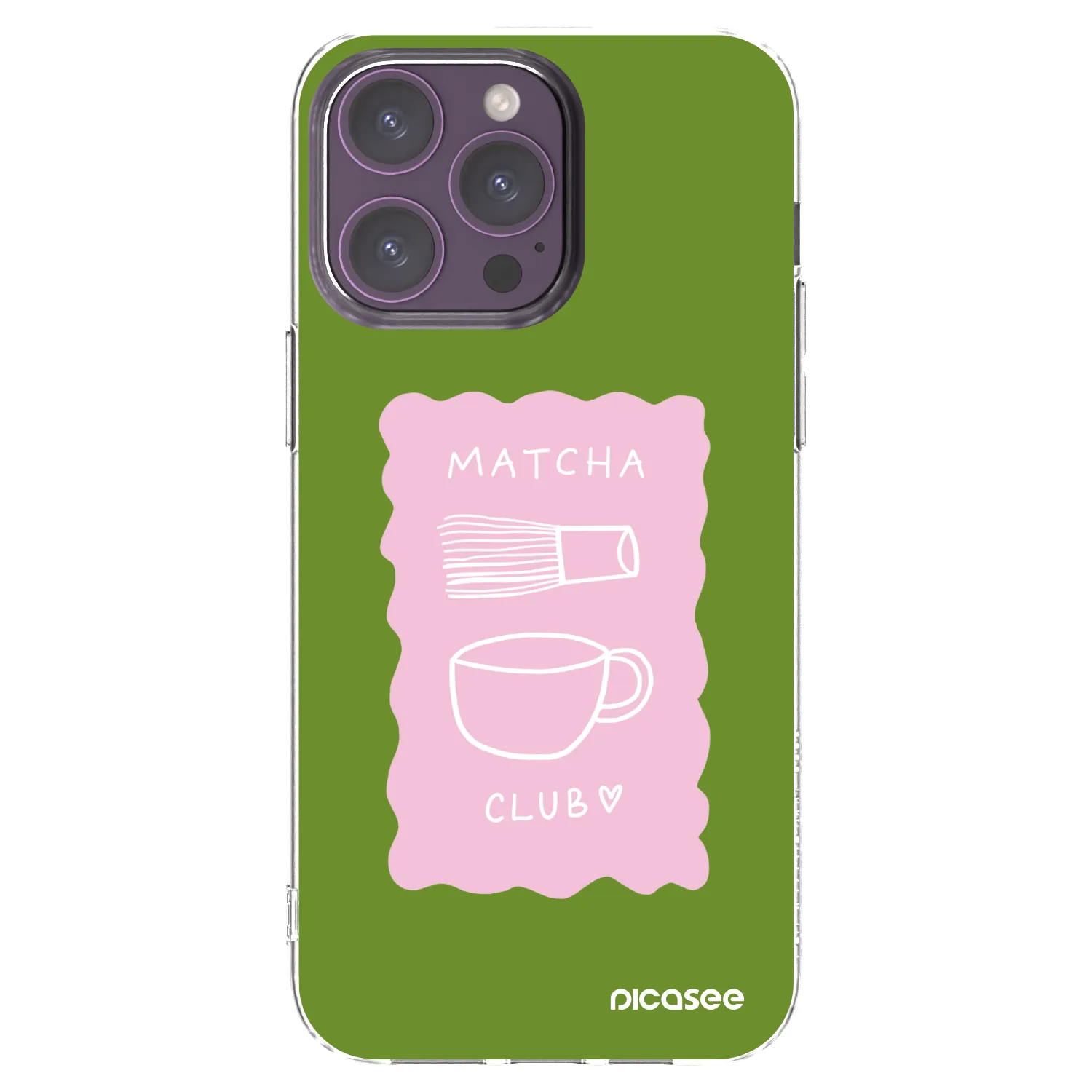 Picasee silikonska prozirna maskica za Apple iPhone 14 Pro Max - Matcha club