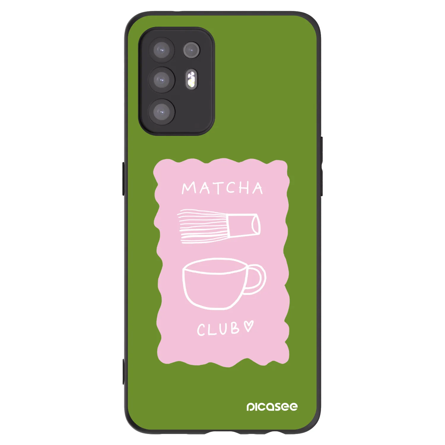 Picasee crna silikonska maskica za OPPO A94 5G - Matcha club