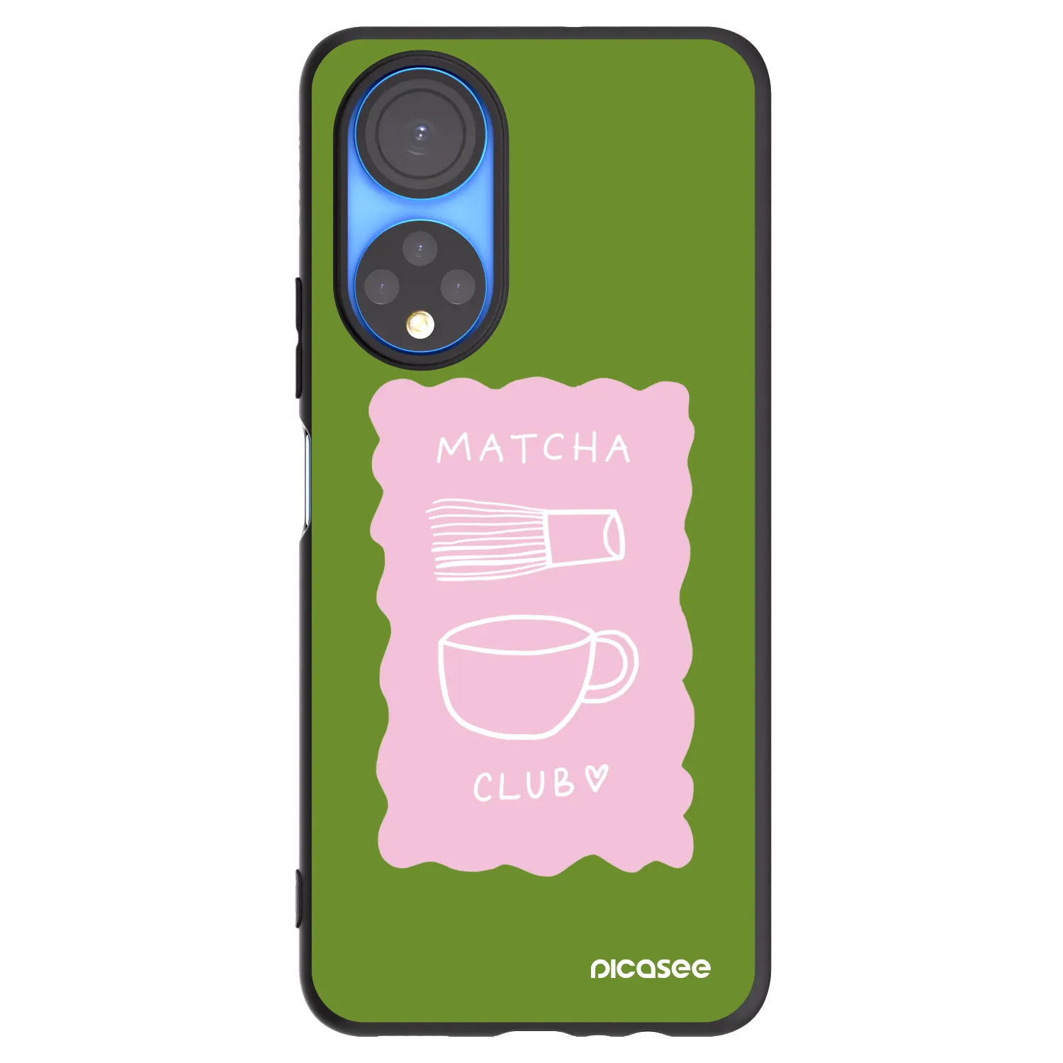Picasee crna silikonska maskica za Honor X7 - Matcha club