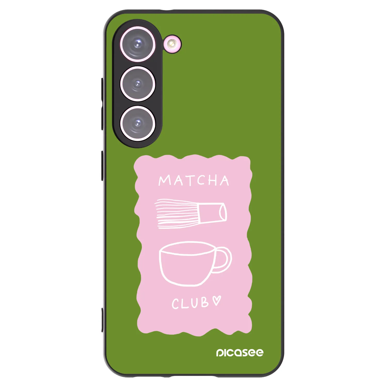 Picasee crna silikonska maskica za Samsung Galaxy S23 5G - Matcha club