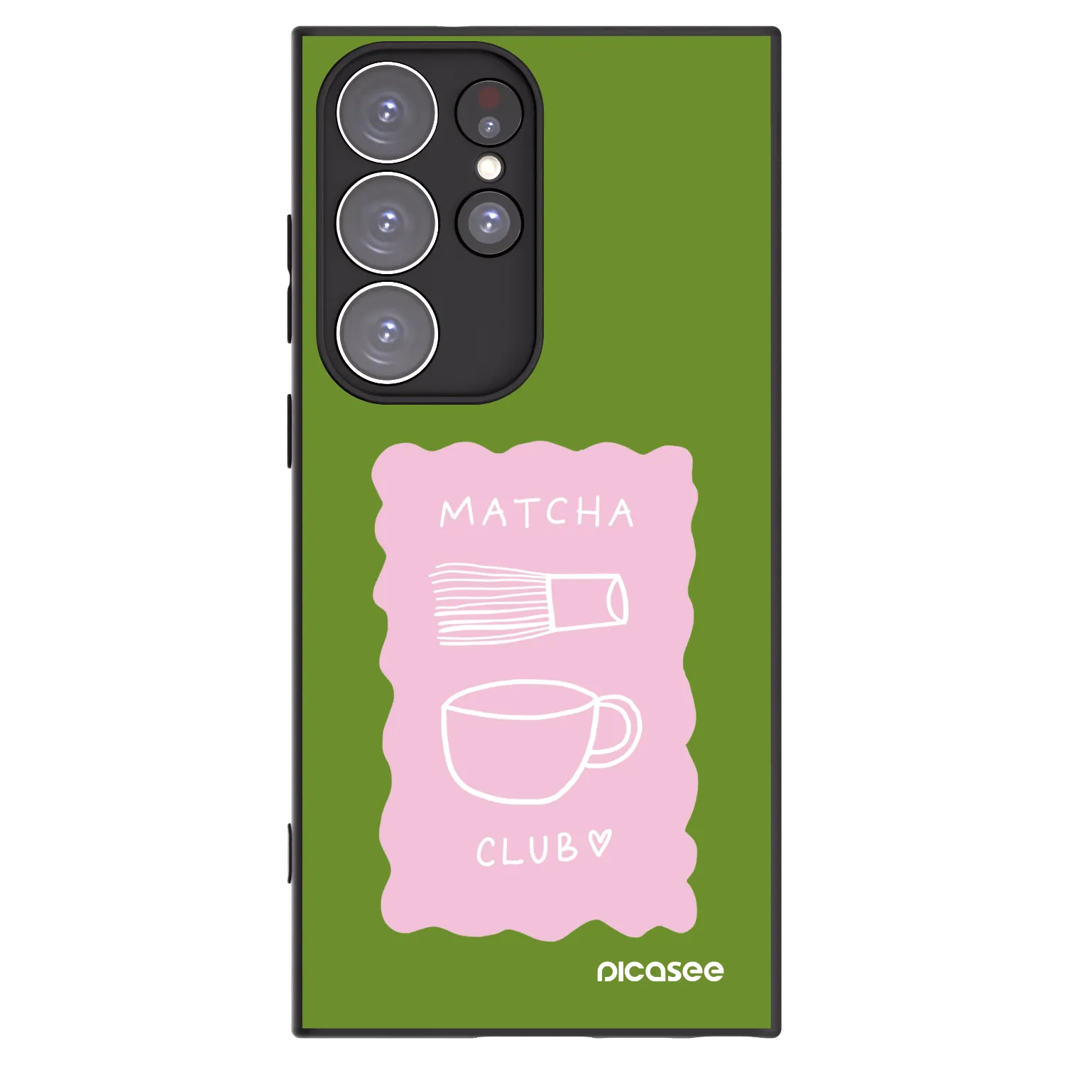 Picasee crna silikonska maskica za Samsung Galaxy S23 Ultra 5G - Matcha club