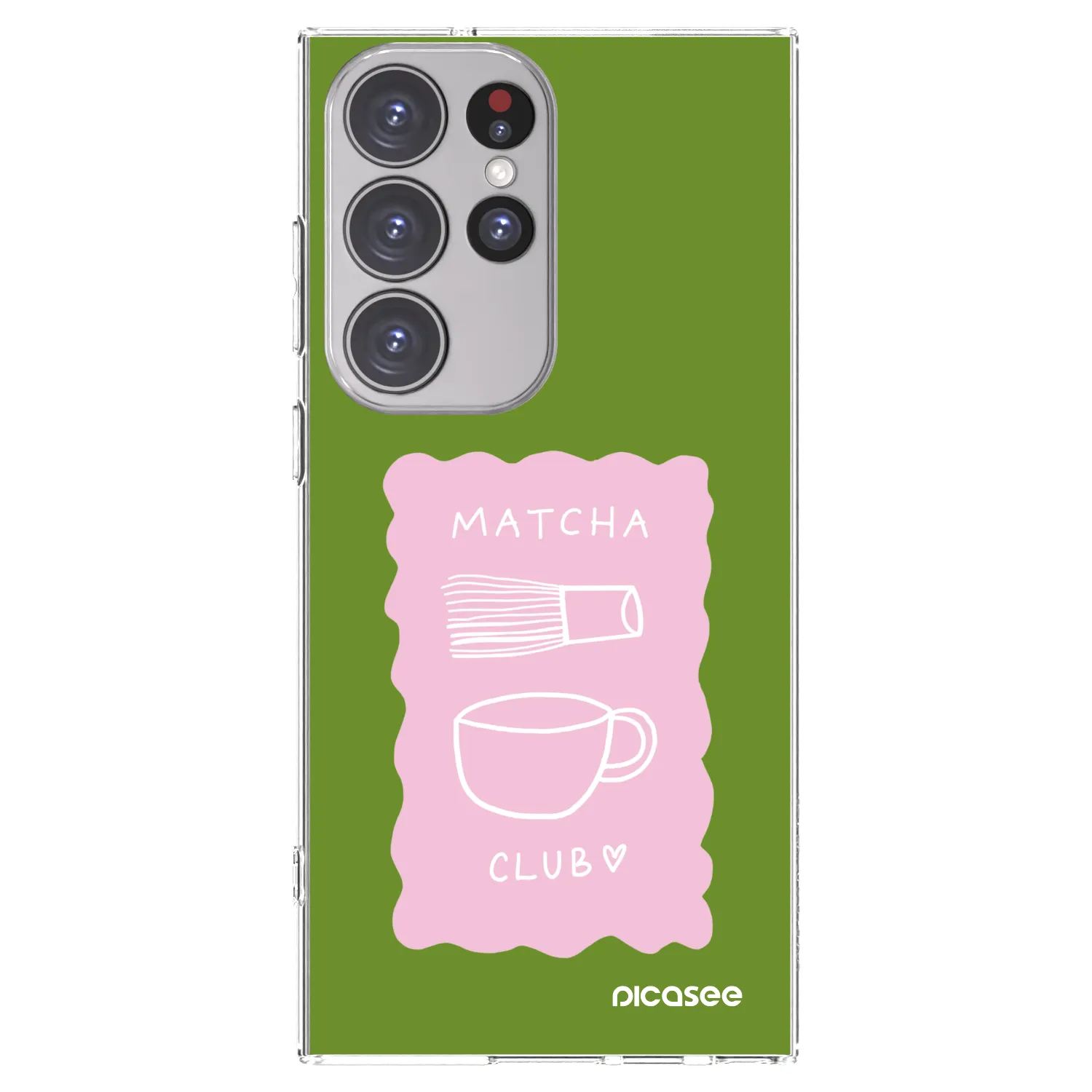Picasee silikonska prozirna maskica za Samsung Galaxy S23 Ultra 5G - Matcha club