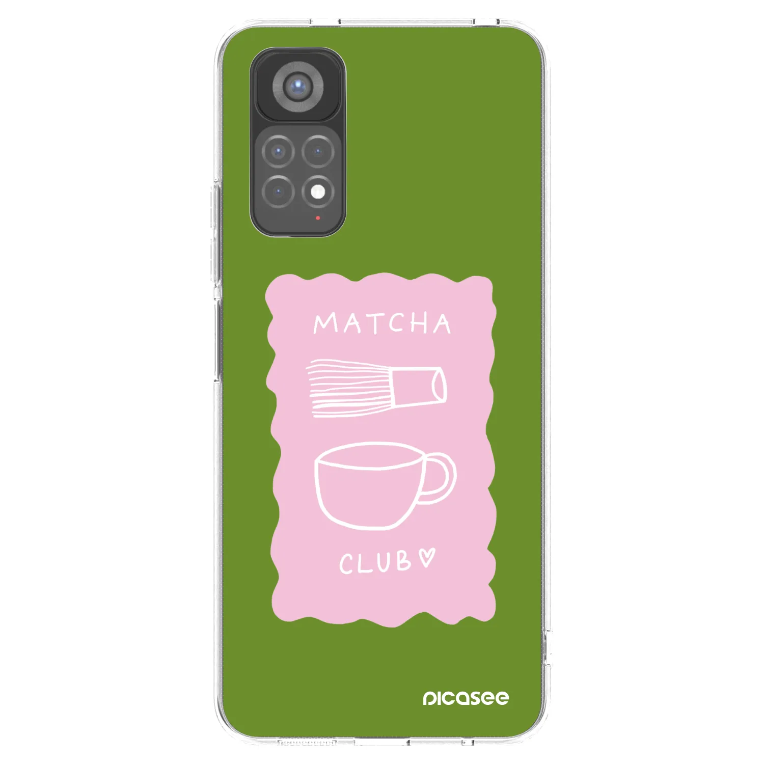 Picasee silikonska prozirna maskica za Xiaomi Redmi Note 11S 5G - Matcha club