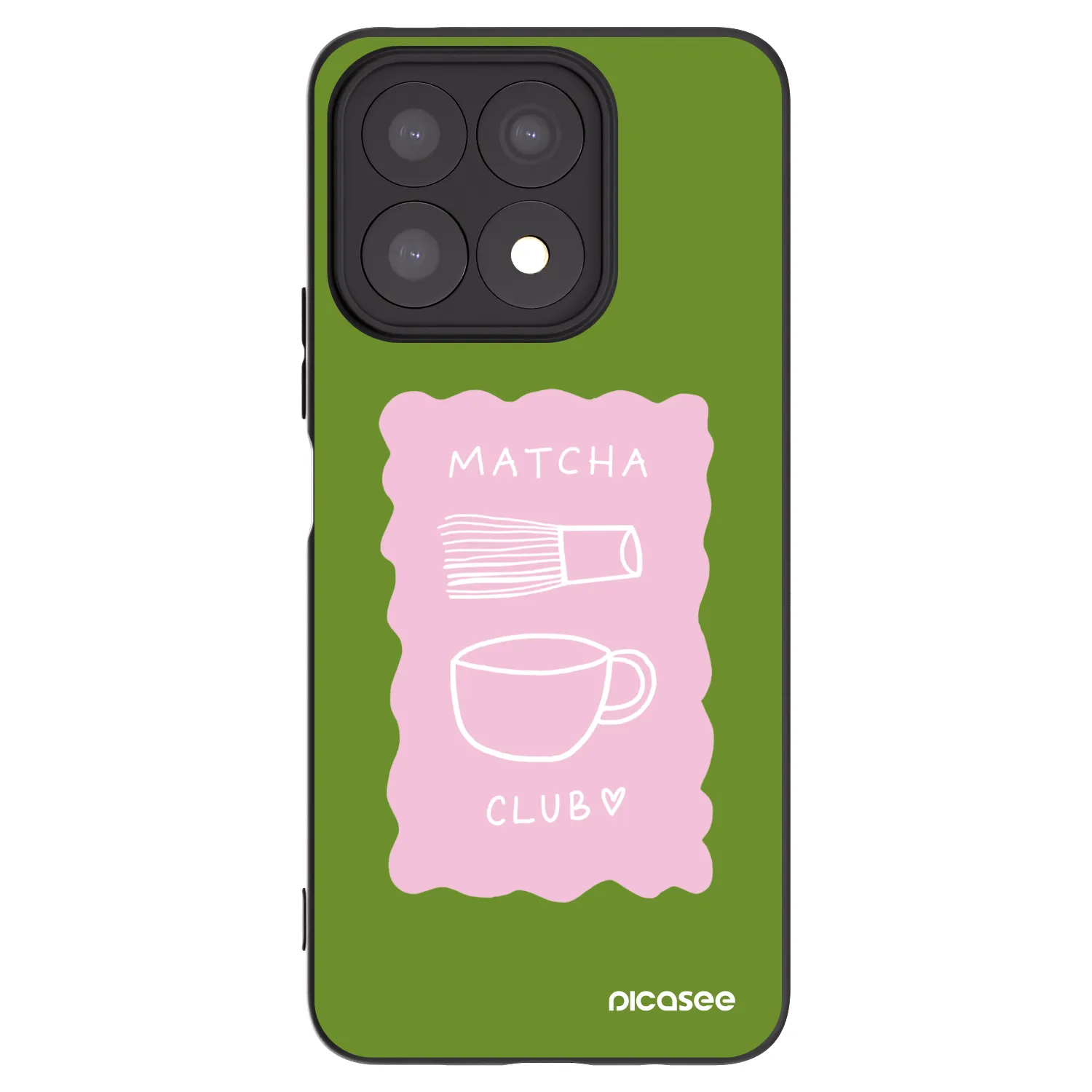 Picasee crna silikonska maskica za Honor X8a - Matcha club