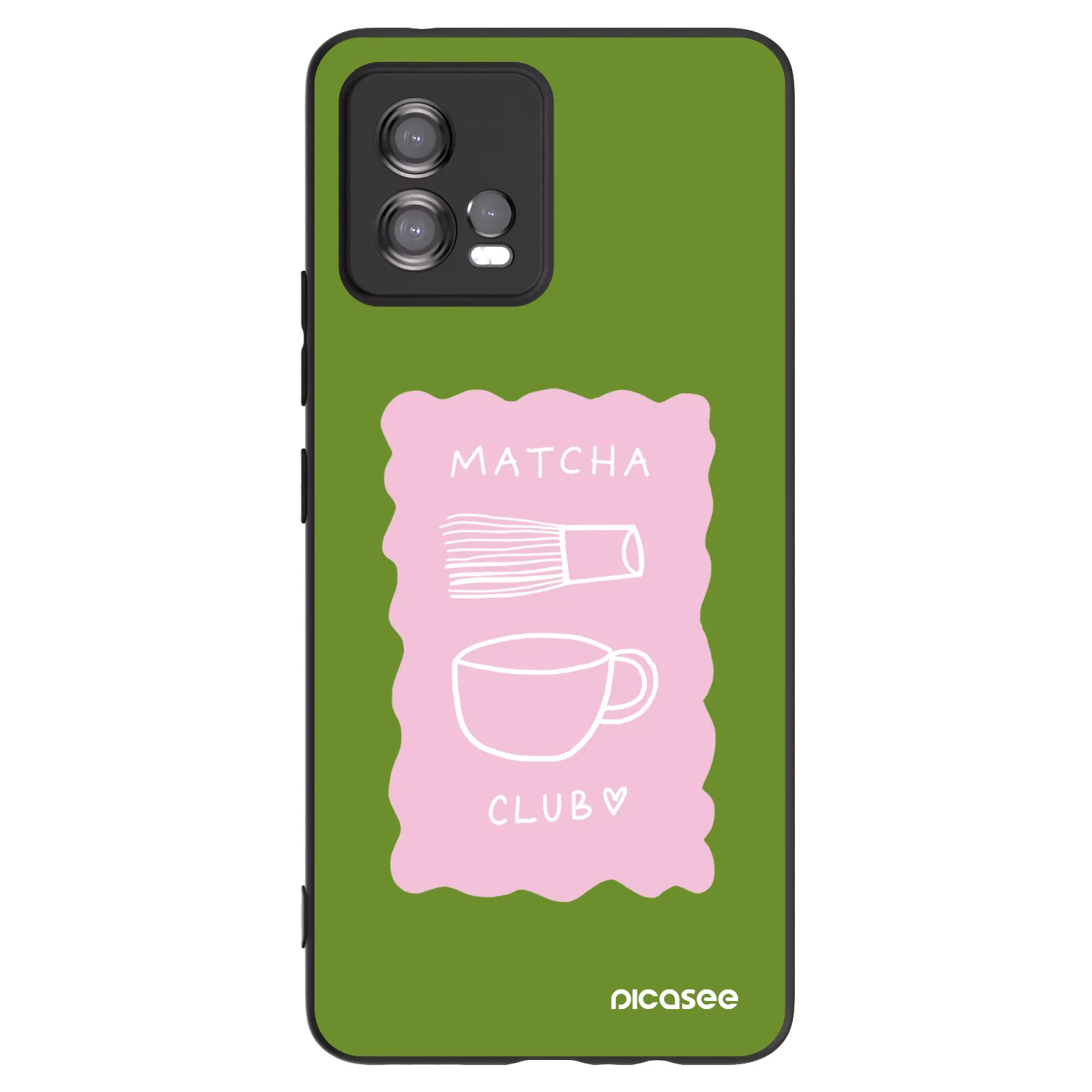 Picasee crna silikonska maskica za Motorola Moto G72 - Matcha club