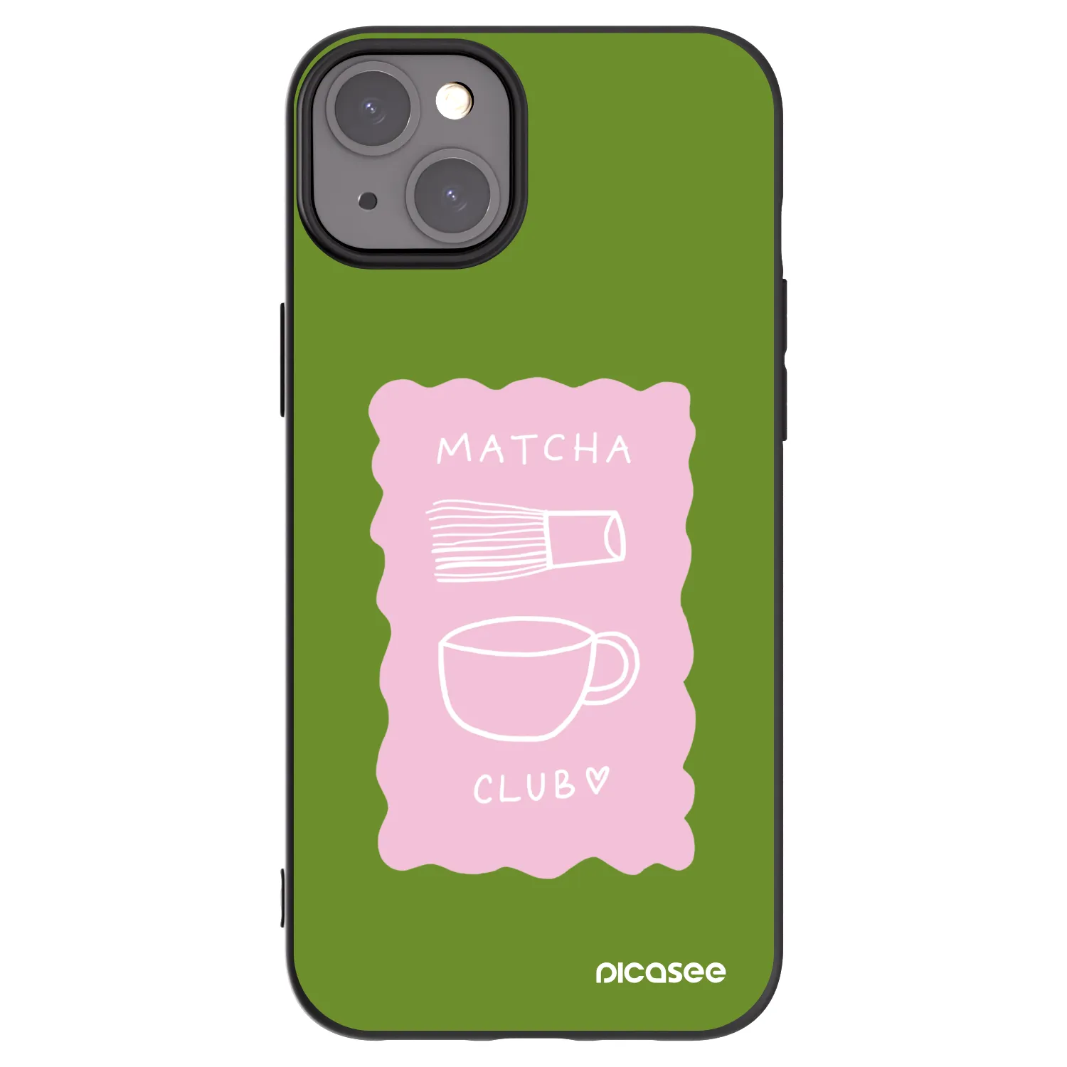 Picasee crna silikonska maskica za Apple iPhone 15 Plus - Matcha club
