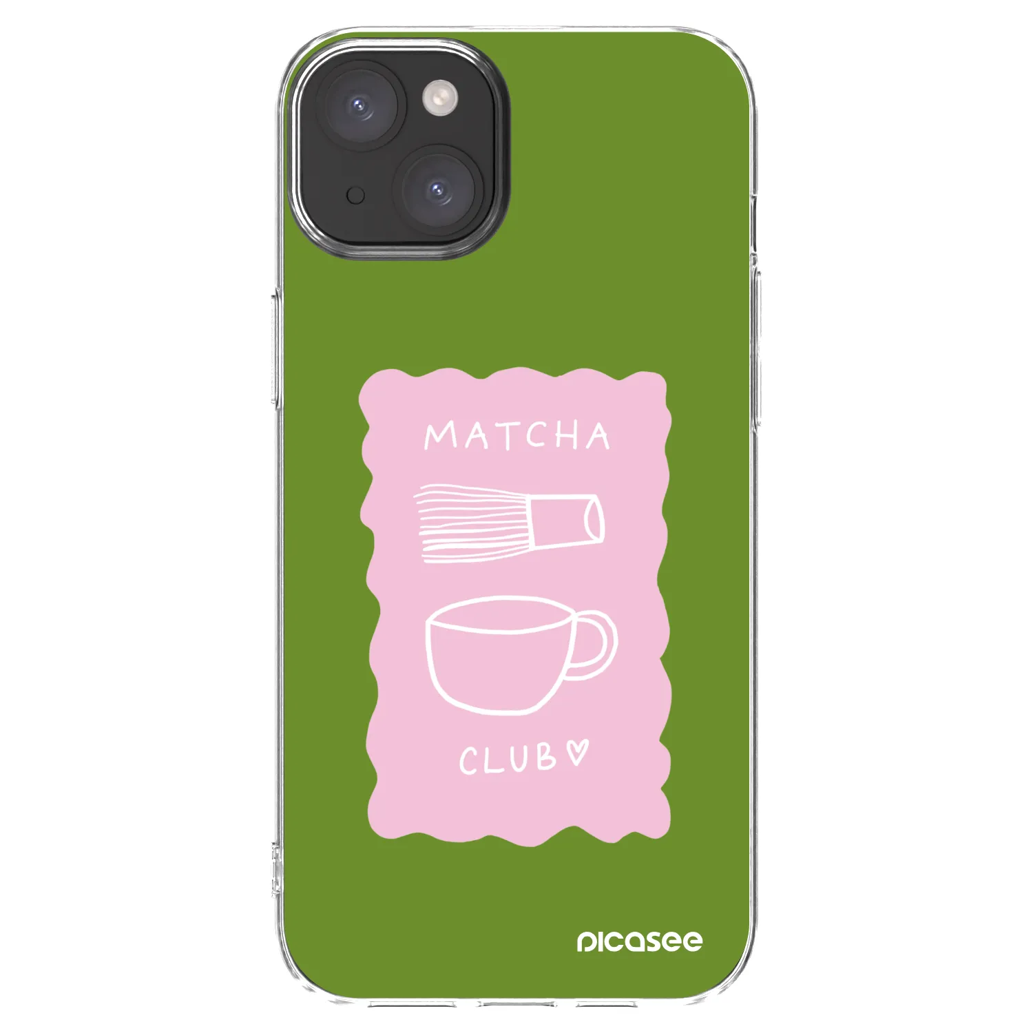 Picasee silikonska prozirna maskica za Apple iPhone 15 Plus - Matcha club