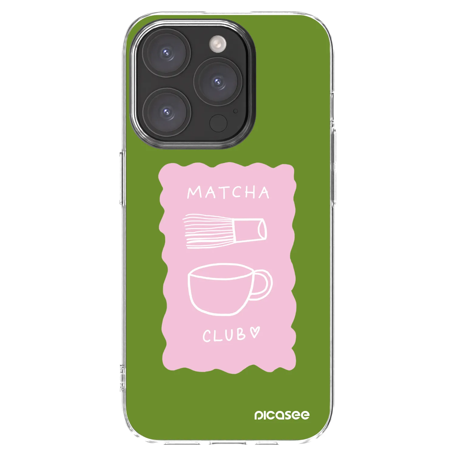 Picasee silikonska prozirna maskica za Apple iPhone 15 Pro - Matcha club
