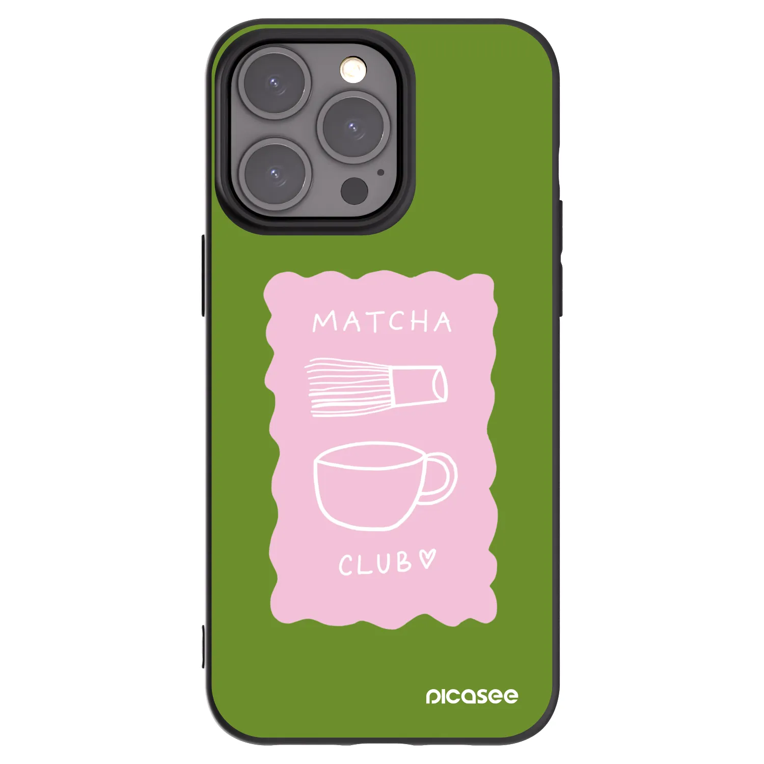 Picasee crna silikonska maskica za Apple iPhone 15 Pro Max - Matcha club