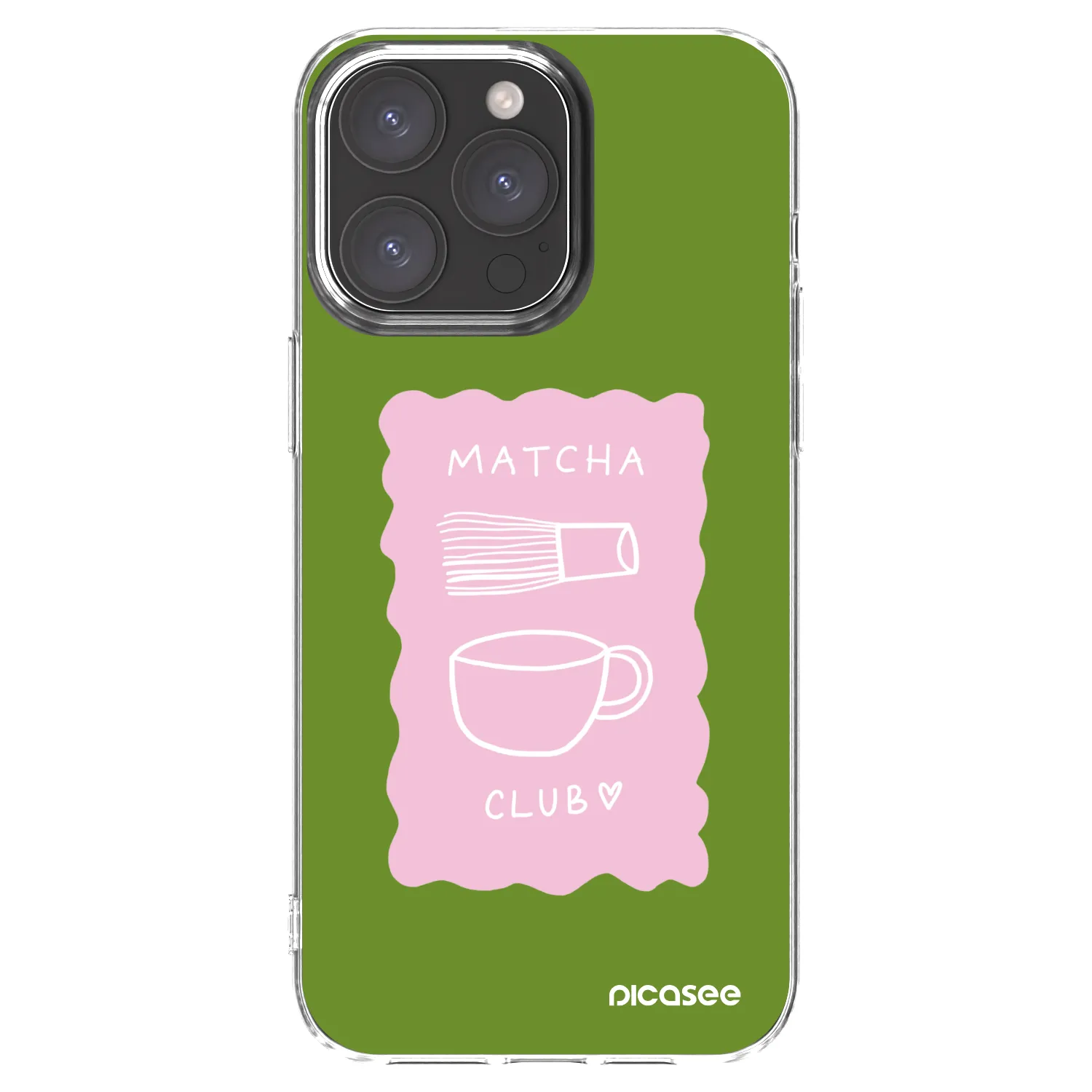 Picasee silikonska prozirna maskica za Apple iPhone 15 Pro Max - Matcha club