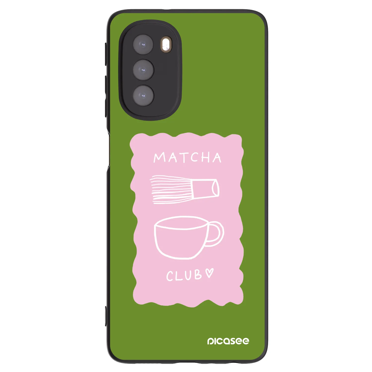 Picasee crna silikonska maskica za Motorola Moto G51 - Matcha club