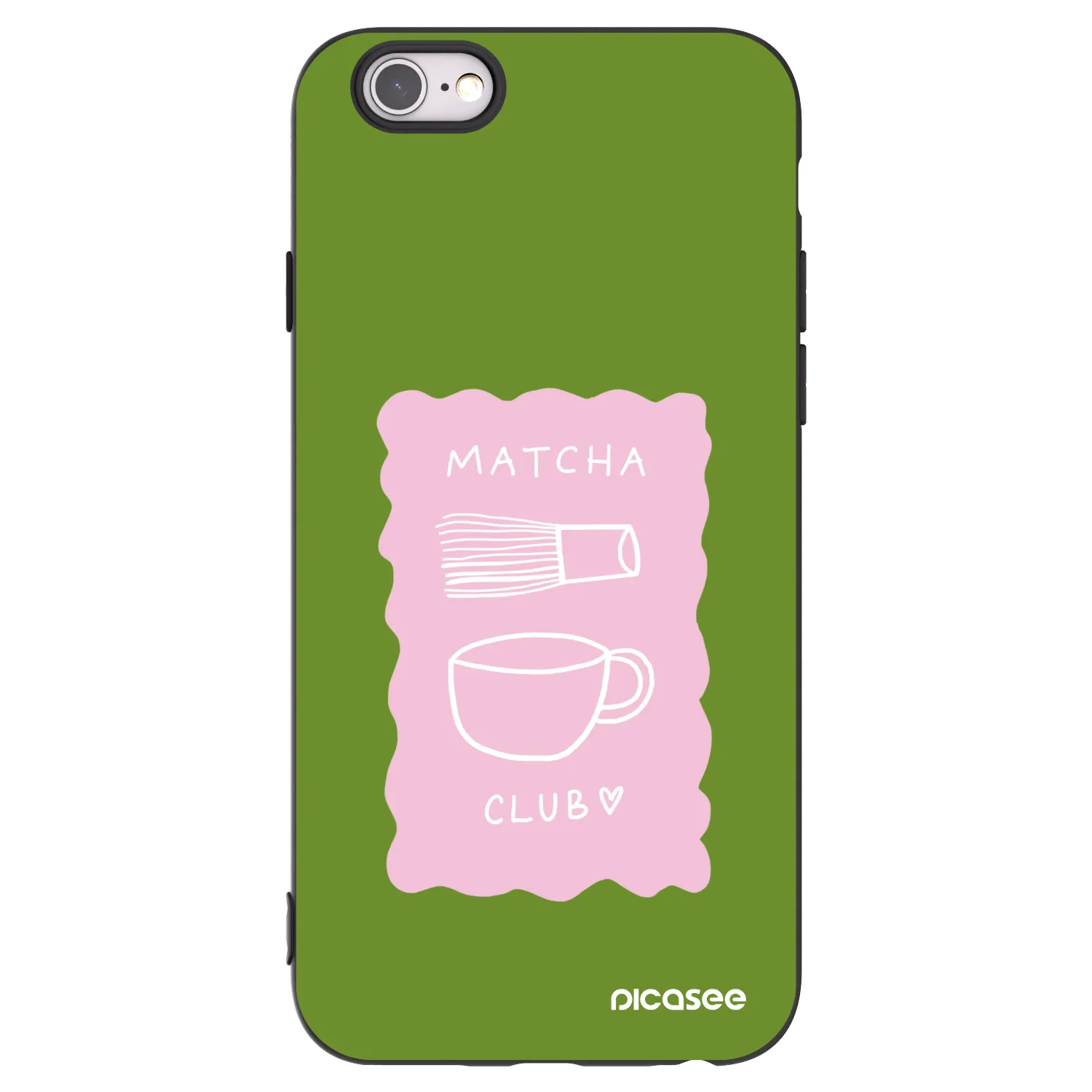 Picasee crna silikonska maskica za Apple iPhone 6/6S - Matcha club