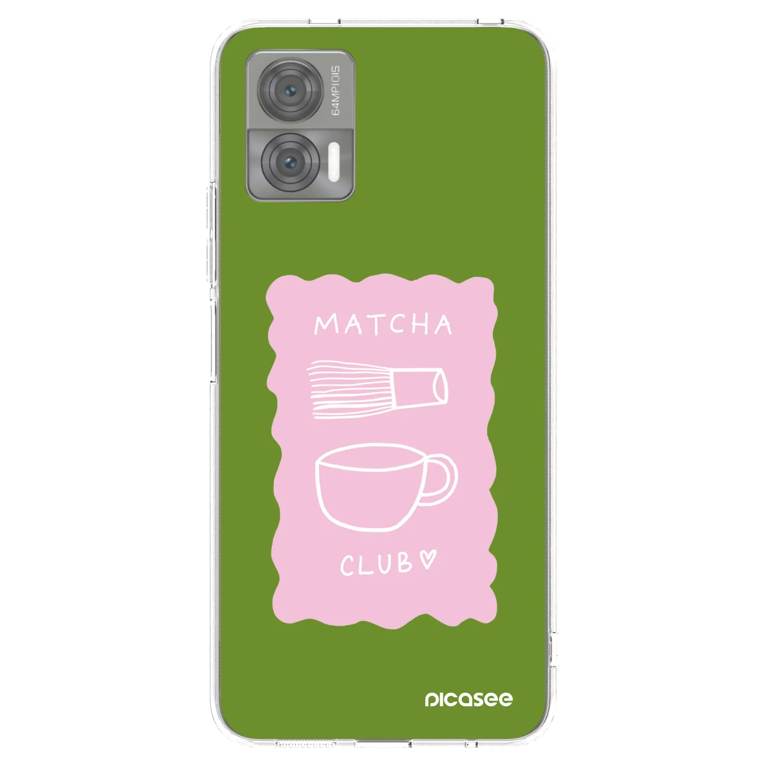 Picasee silikonska prozirna maskica za Motorola Edge 30 Neo - Matcha club