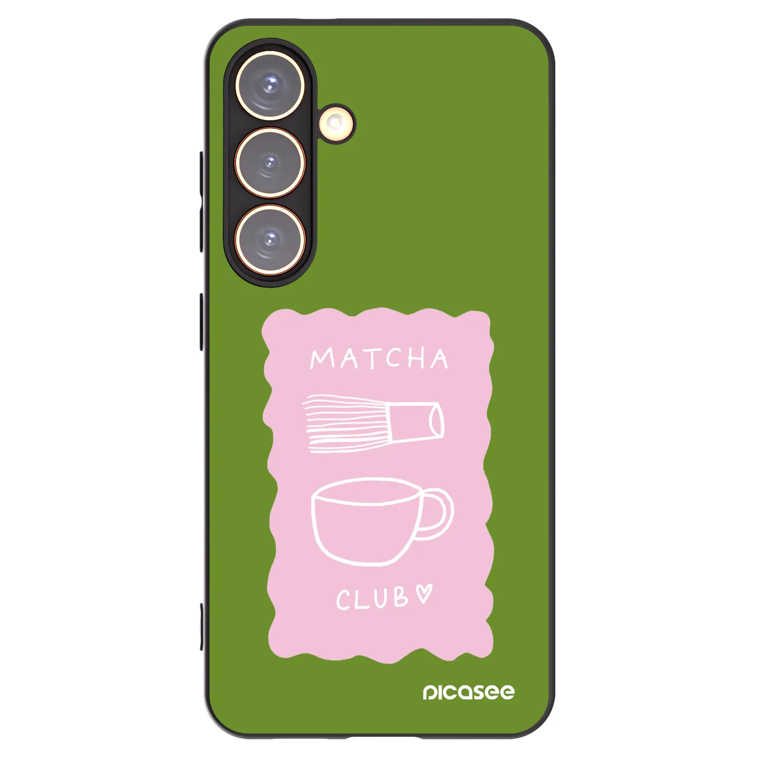 Picasee crna silikonska maskica za Samsung Galaxy S24 S921B 5G - Matcha club