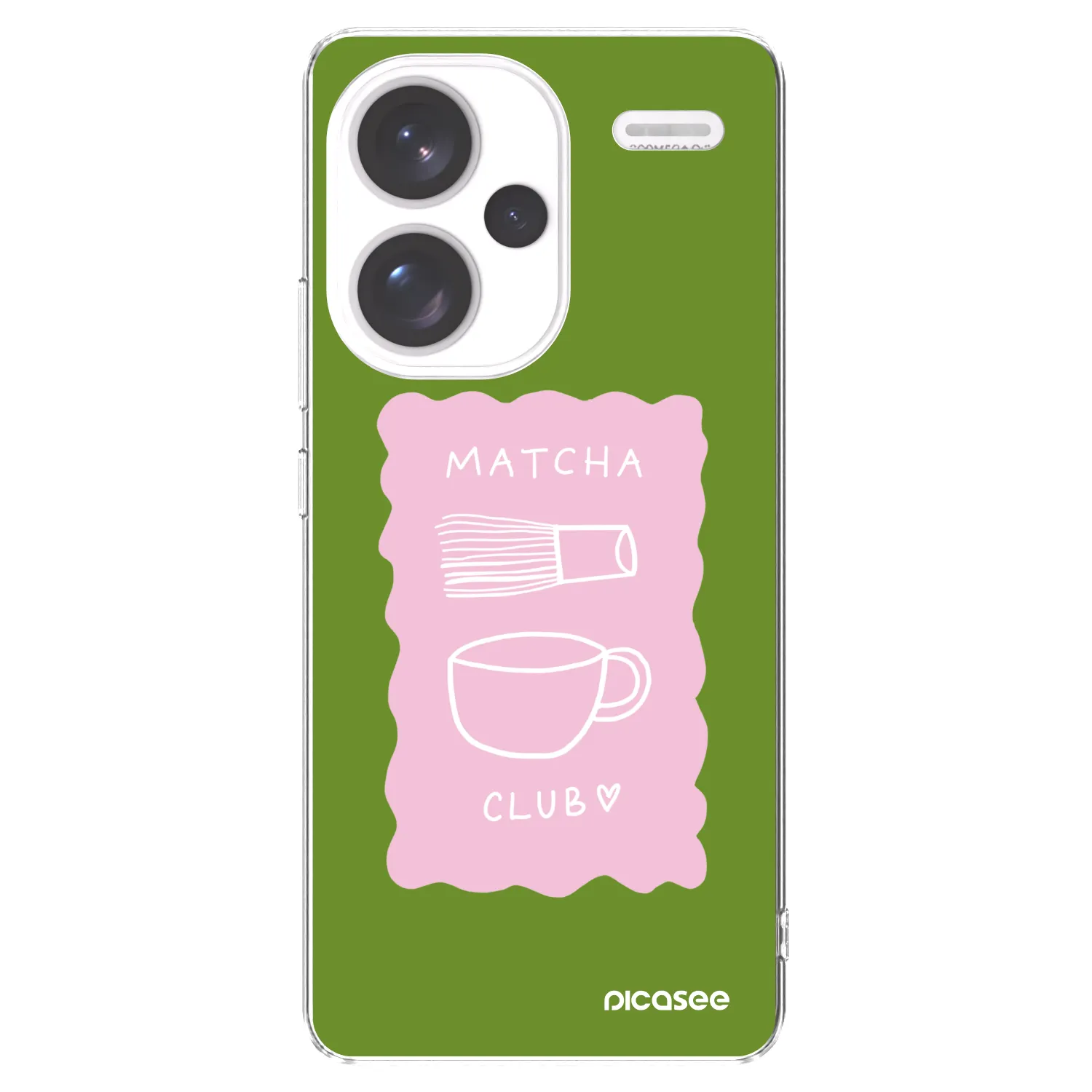 Picasee silikonska prozirna maskica za Xiaomi Redmi Note 13 Pro+ 5G - Matcha club