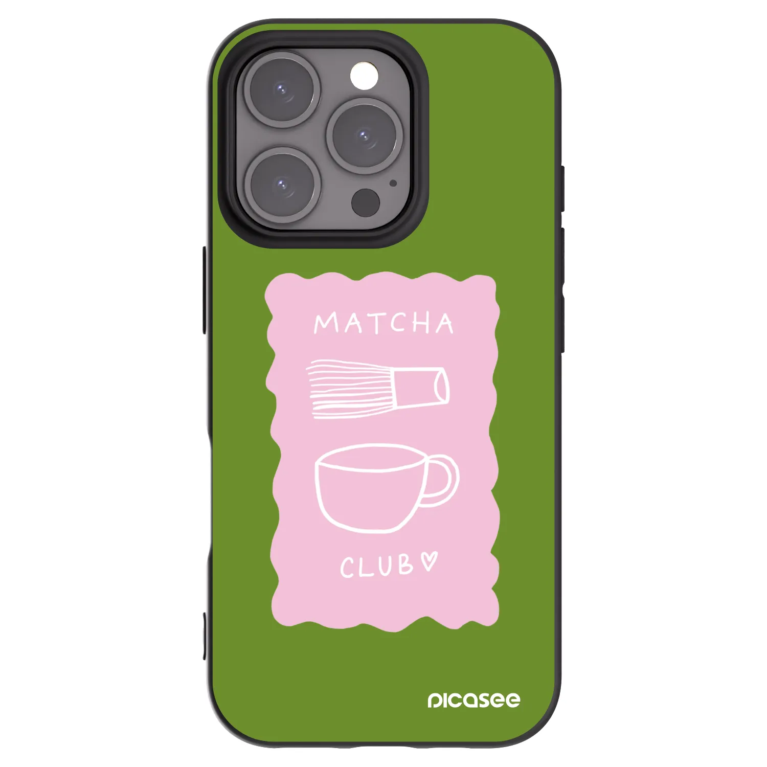 Picasee crna silikonska maskica za Apple iPhone 16 Pro - Matcha club