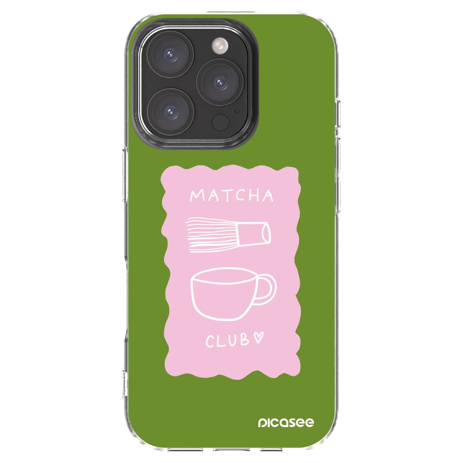 Picasee silikonska prozirna maskica za Apple iPhone 16 Pro - Matcha club