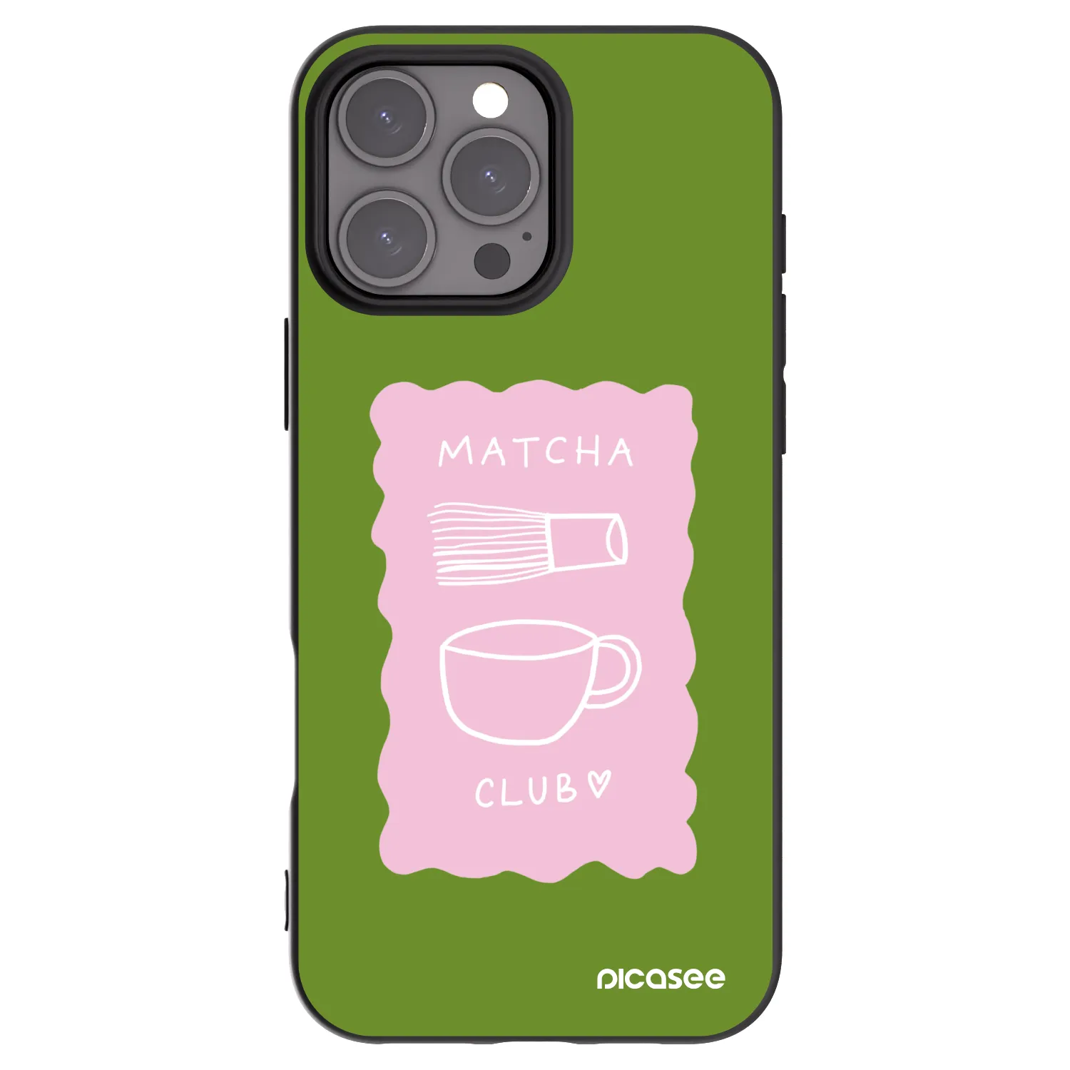 Picasee crna silikonska maskica za Apple iPhone 16 Pro Max - Matcha club