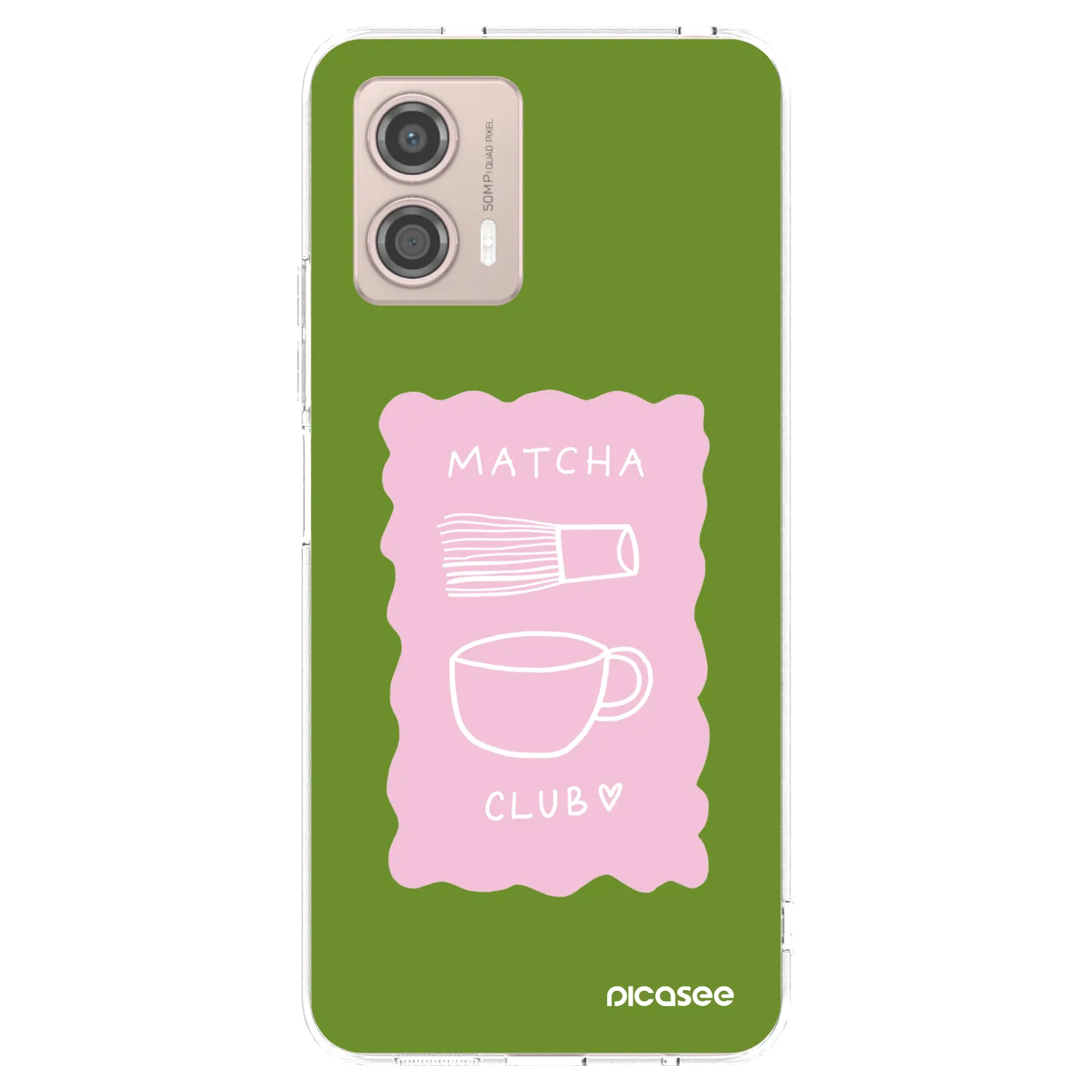 Picasee silikonska prozirna maskica za Motorola Moto G53 5G - Matcha club