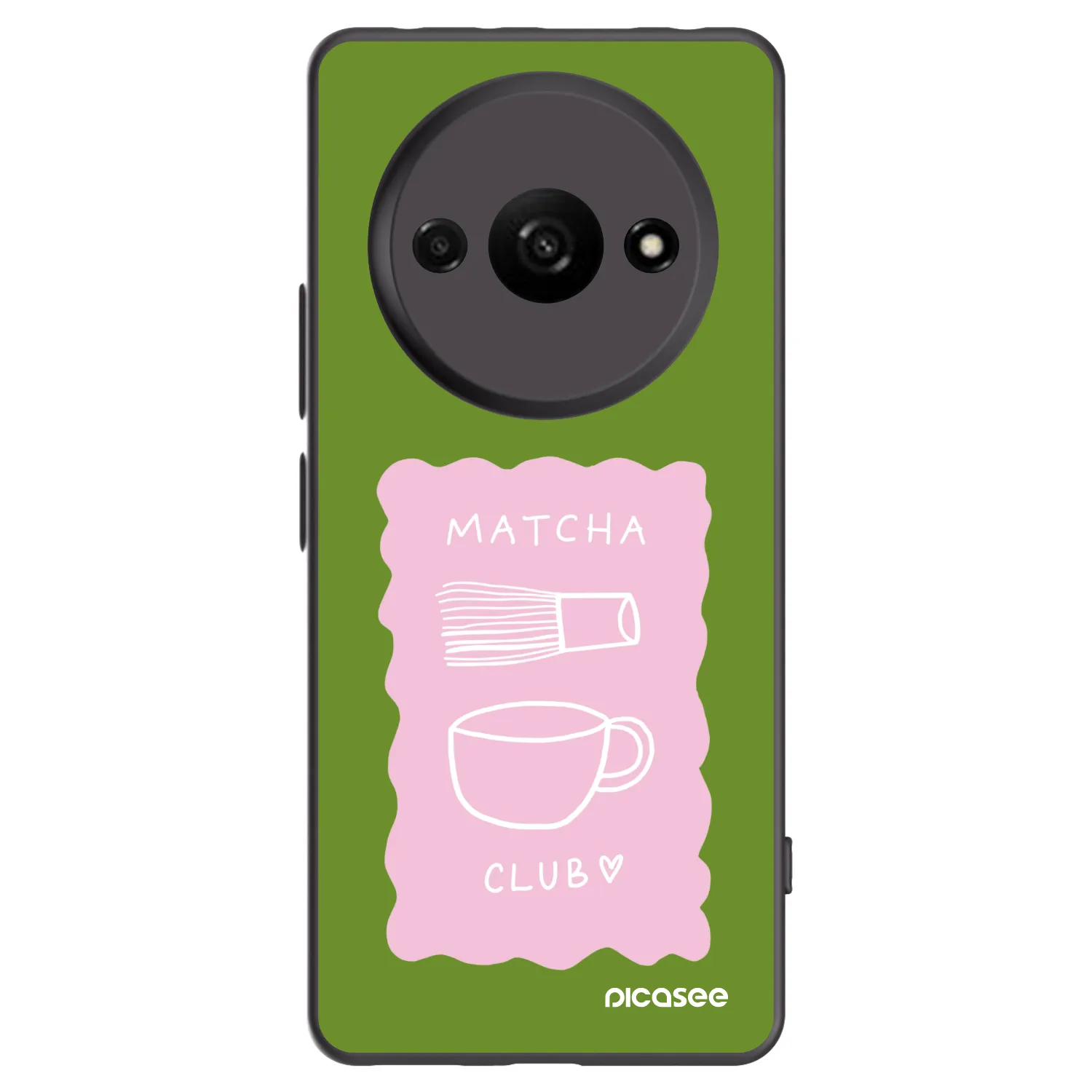 Picasee crna silikonska maskica za Xiaomi Redmi A3 - Matcha club