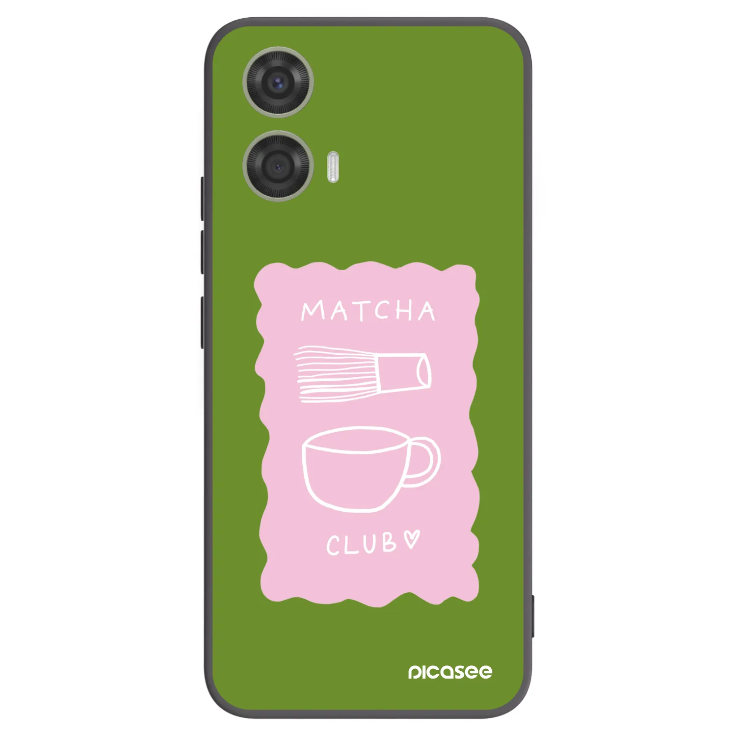Picasee crna silikonska maskica za Motorola Moto G24 - Matcha club