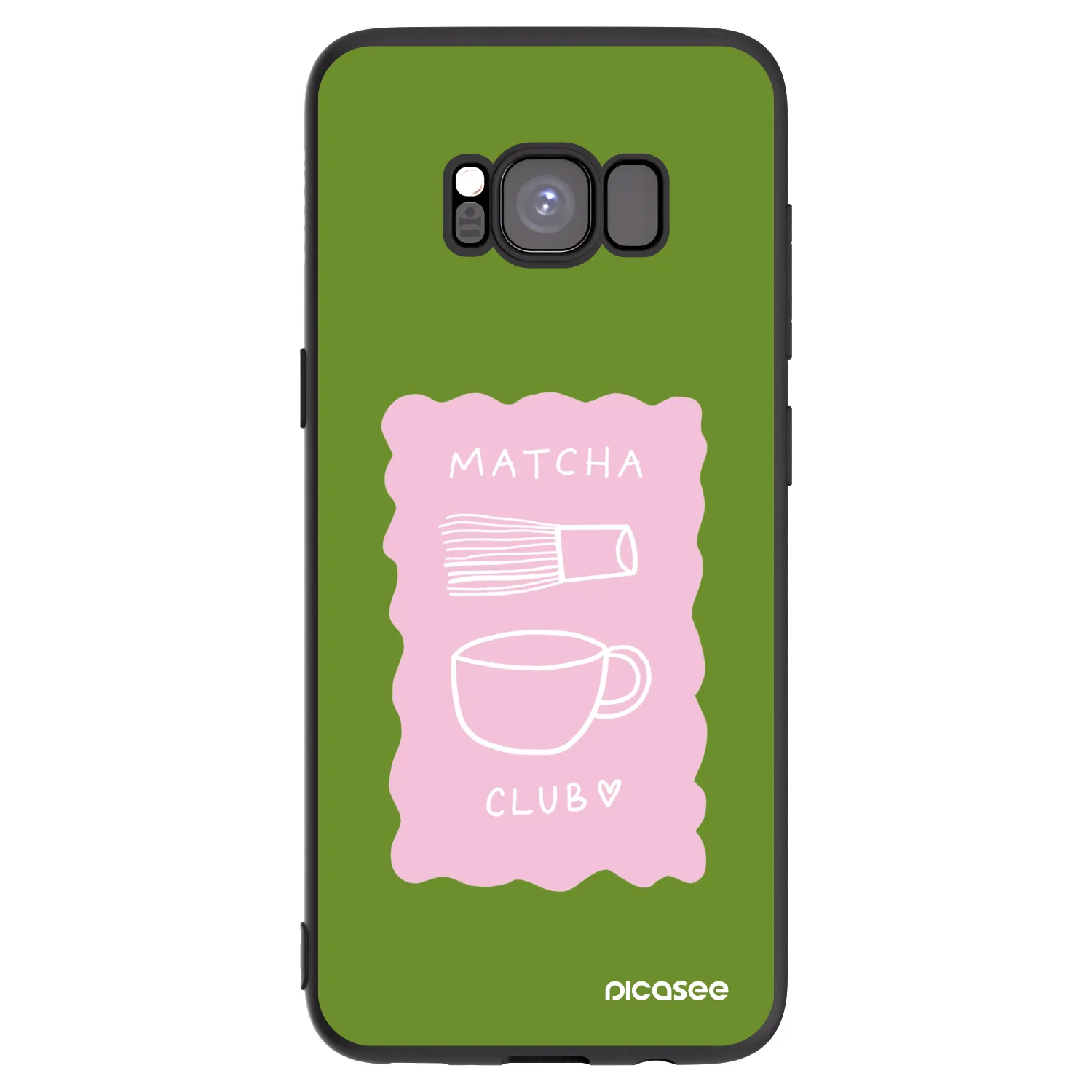 Picasee crna silikonska maskica za Samsung Galaxy S8 G950F - Matcha club