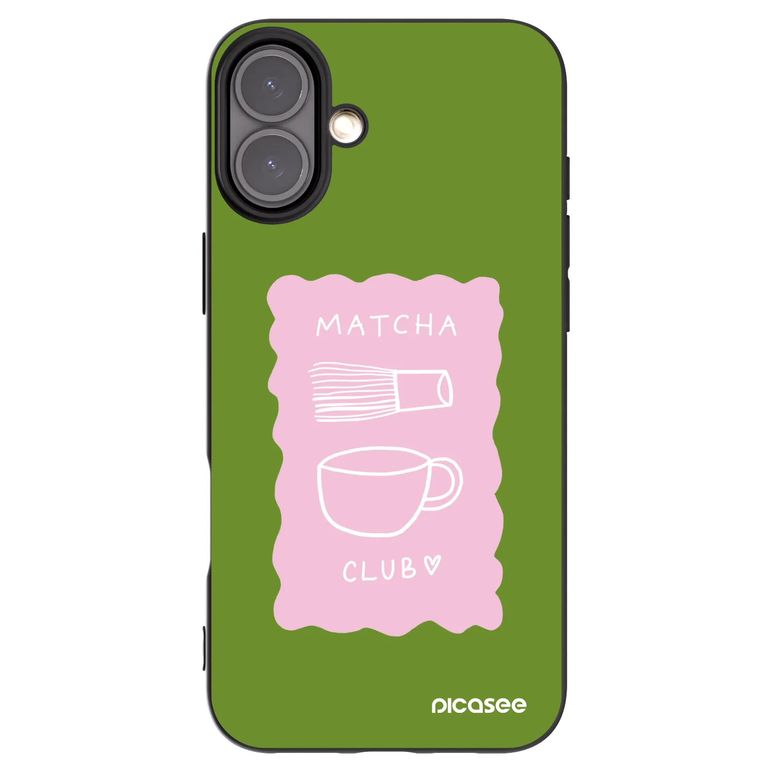 Picasee crna silikonska maskica za Apple iPhone 16 Plus - Matcha club