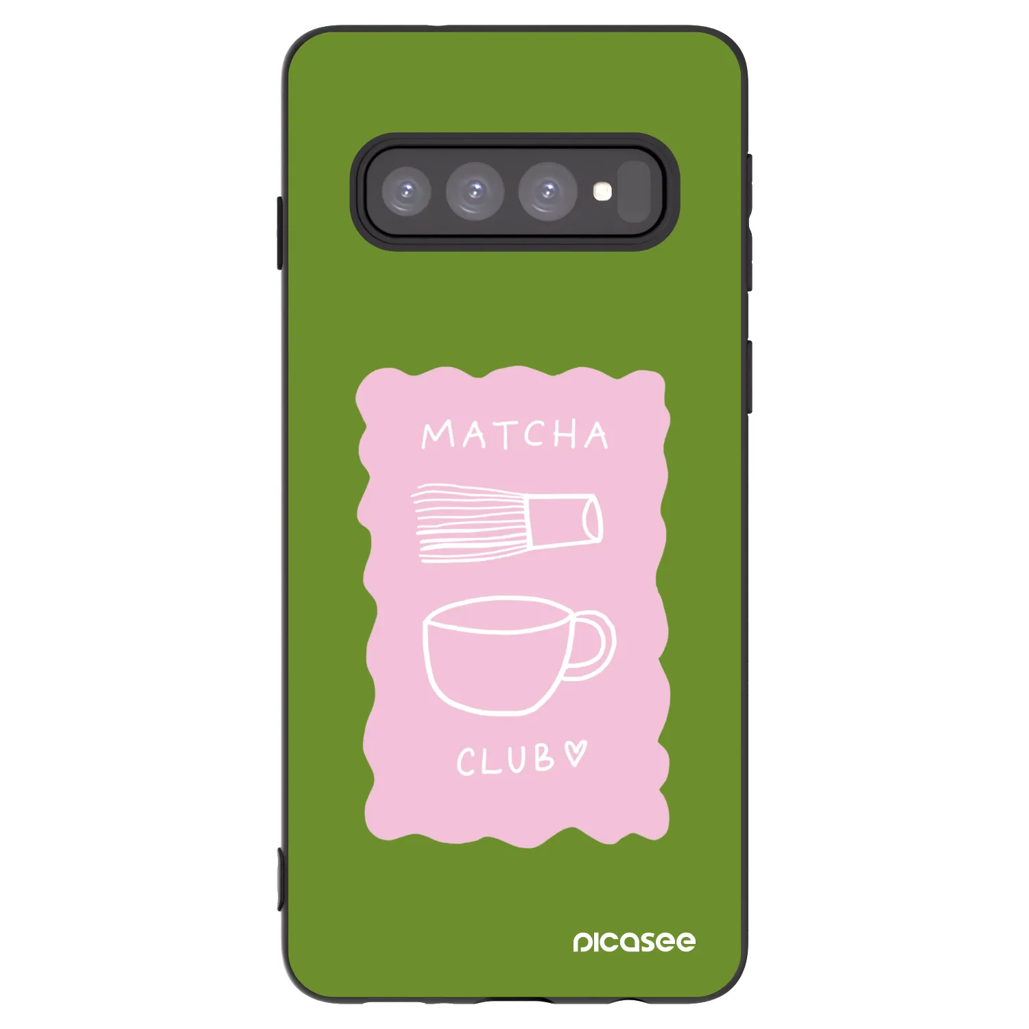 Picasee crna silikonska maskica za Samsung Galaxy S10 G973 - Matcha club