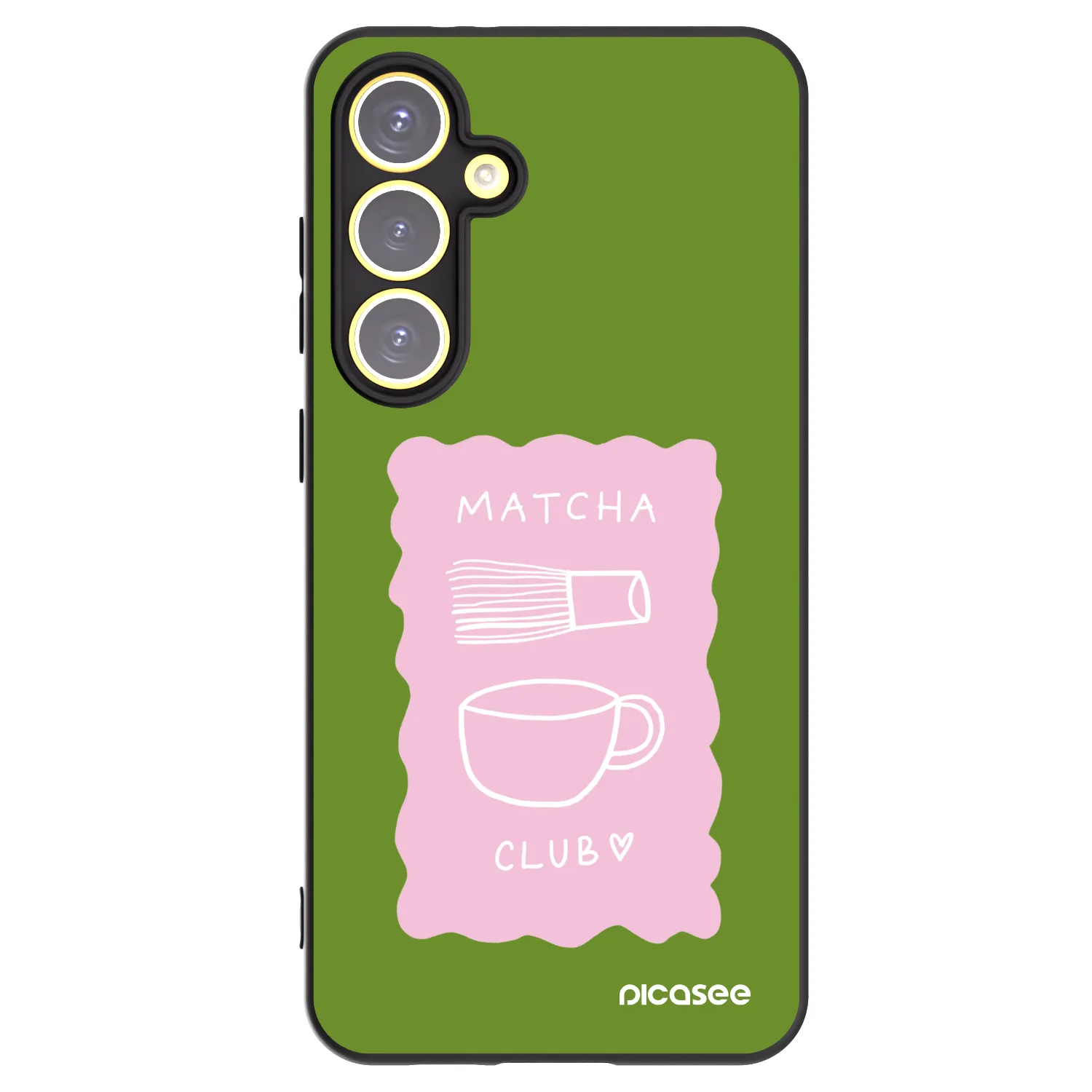 Picasee crna silikonska maskica za Samsung Galaxy S24 FE S721B - Matcha club