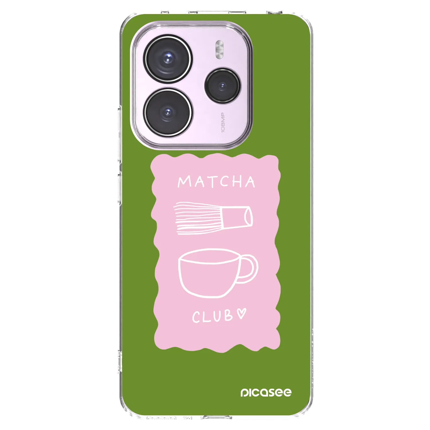 Picasee silikonska prozirna maskica za Xiaomi Redmi Note 14 5G - Matcha club