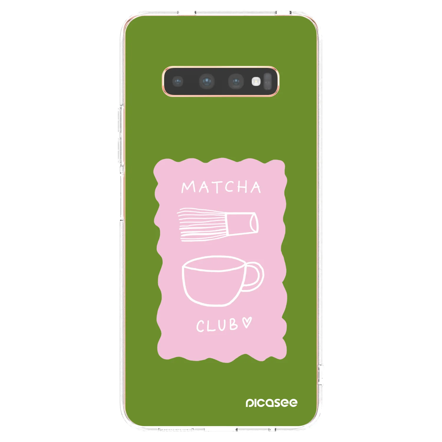 Picasee silikonska prozirna maskica za Samsung Galaxy S10 Plus G975 - Matcha club