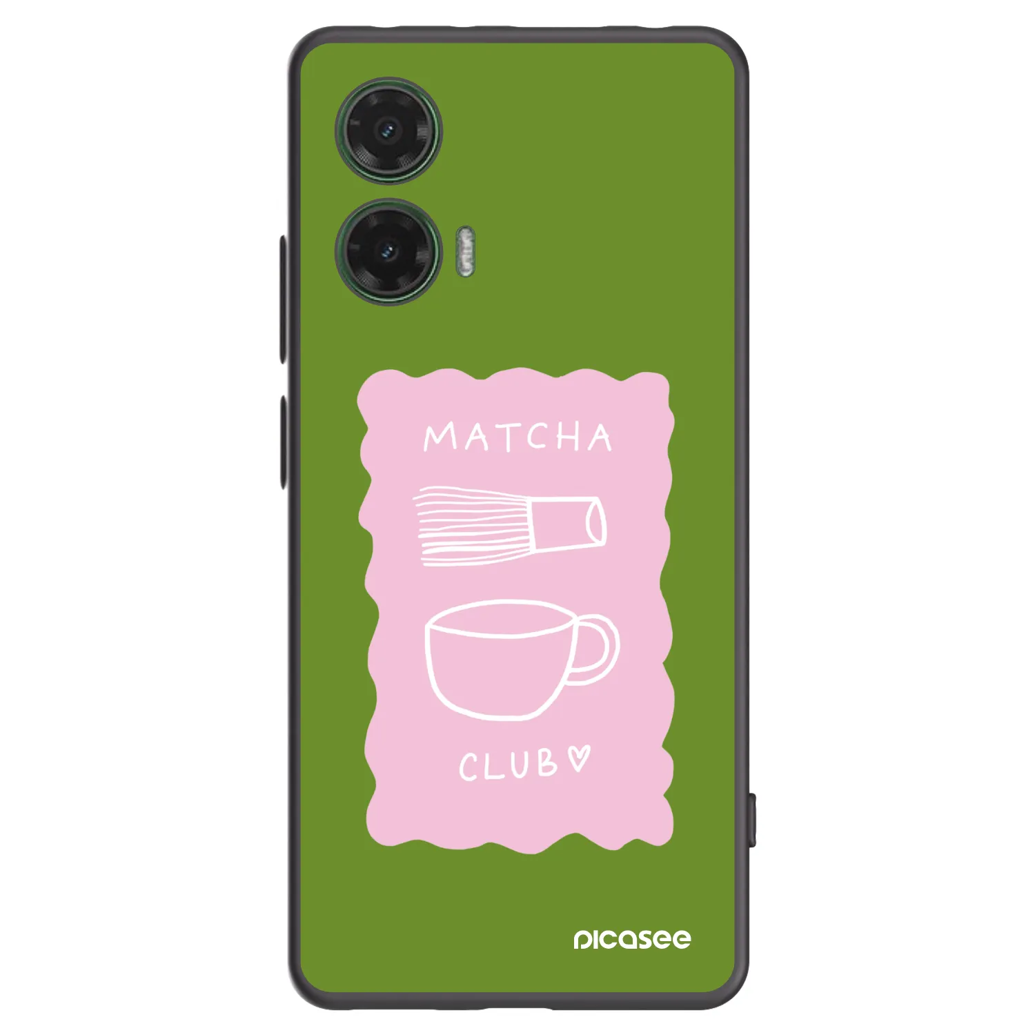 Picasee crna silikonska maskica za Motorola Moto G35 5G - Matcha club