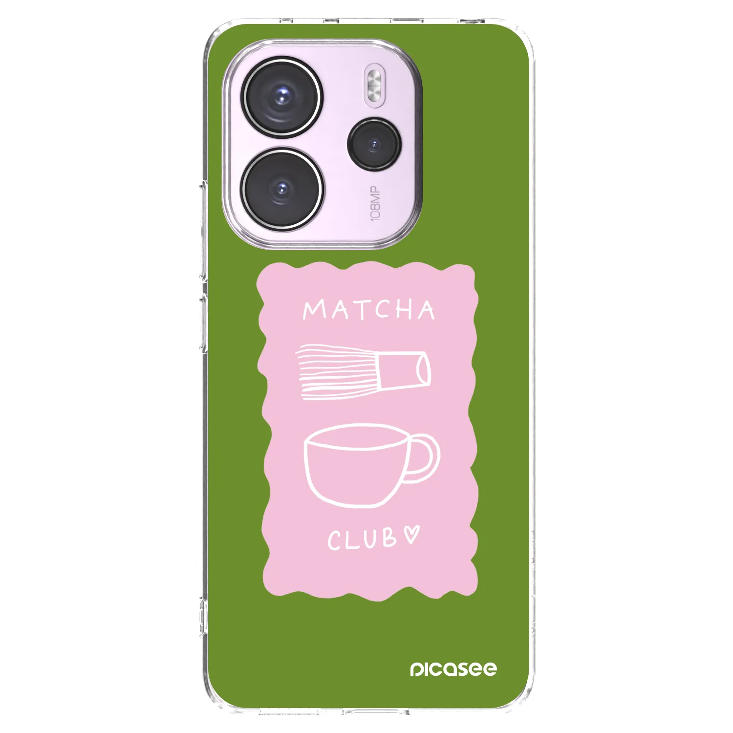 Picasee silikonska prozirna maskica za Xiaomi Redmi Note 14 4G - Matcha club