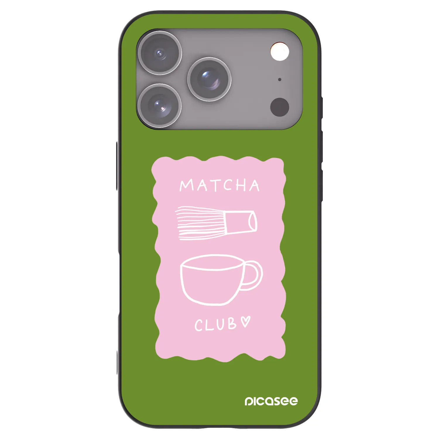 Picasee crna silikonska maskica za Apple iPhone 17 Pro - Matcha club