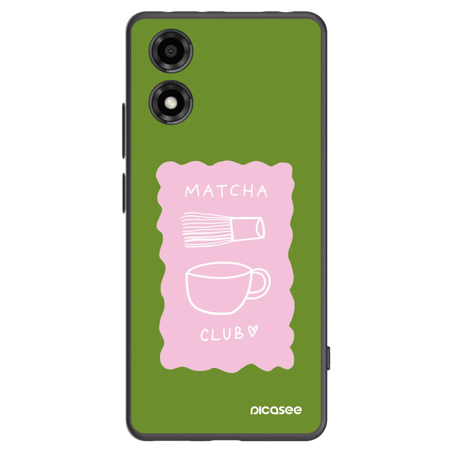 Picasee crna silikonska maskica za Motorola Moto E14 - Matcha club
