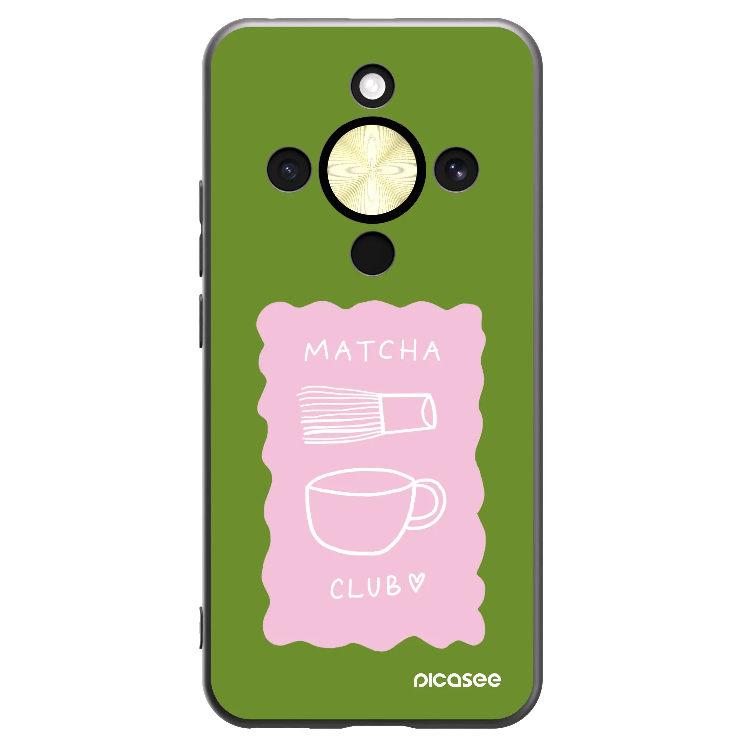 Picasee crna silikonska maskica za Honor Magic8 Lite 5G - Matcha club