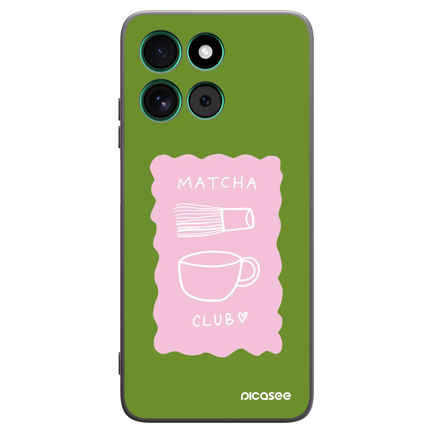 Picasee crna silikonska maskica za Motorola Moto G57 Power - Matcha club