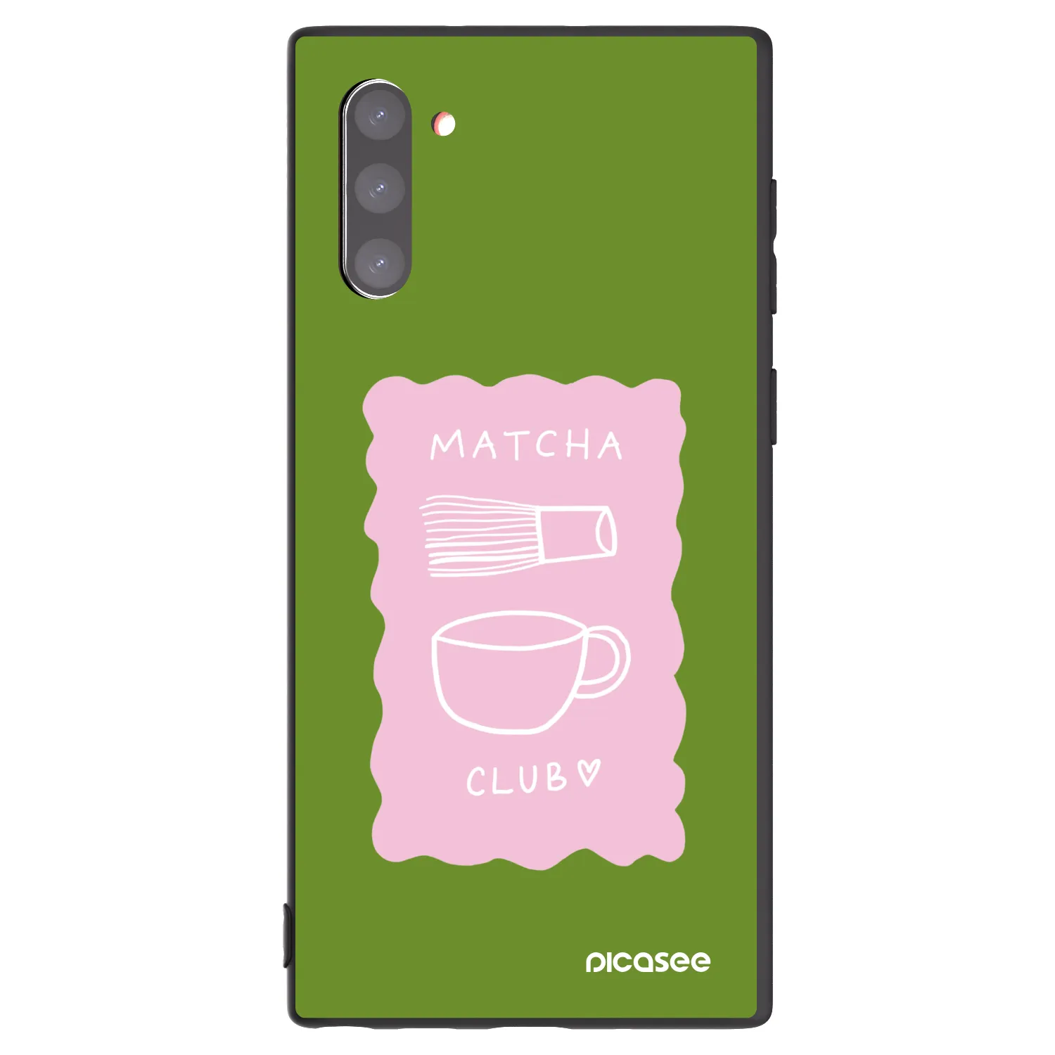 Picasee crna silikonska maskica za Samsung Galaxy Note 10 N970F - Matcha club