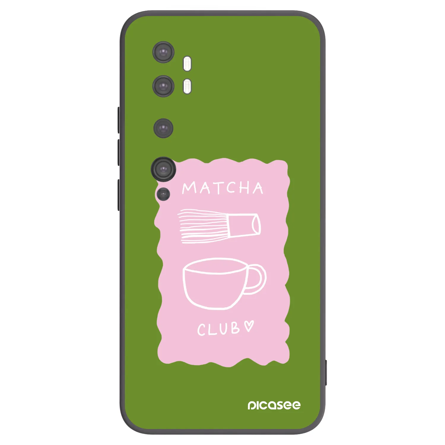 Picasee crna silikonska maskica za Xiaomi Mi Note 10 (Pro) - Matcha club