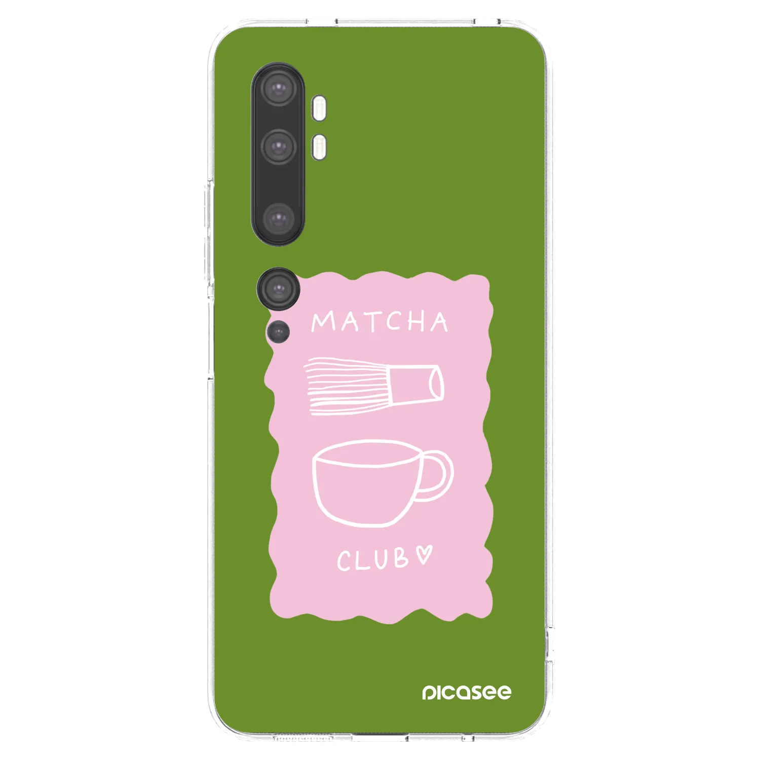 Picasee silikonska prozirna maskica za Xiaomi Mi Note 10 (Pro) - Matcha club