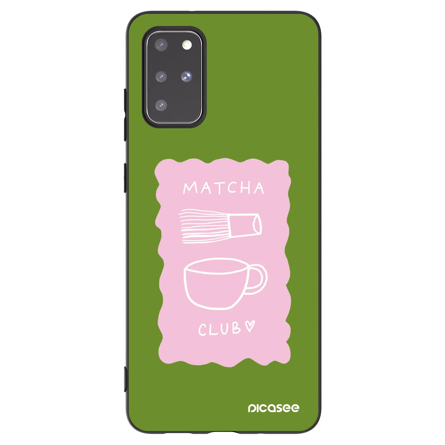 Picasee crna silikonska maskica za Samsung Galaxy S20+ G985F - Matcha club