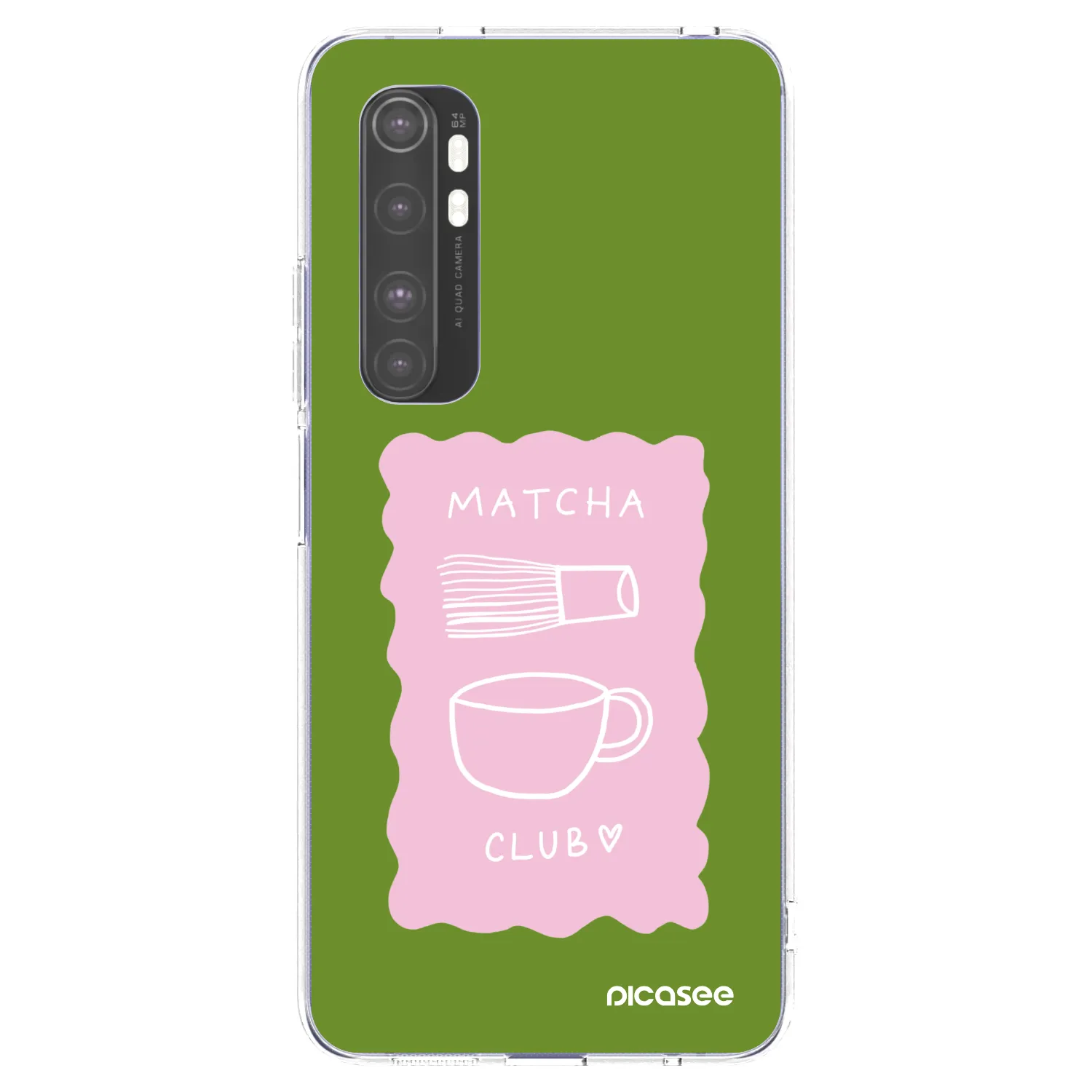 Picasee silikonska prozirna maskica za Xiaomi Mi Note 10 Lite - Matcha club