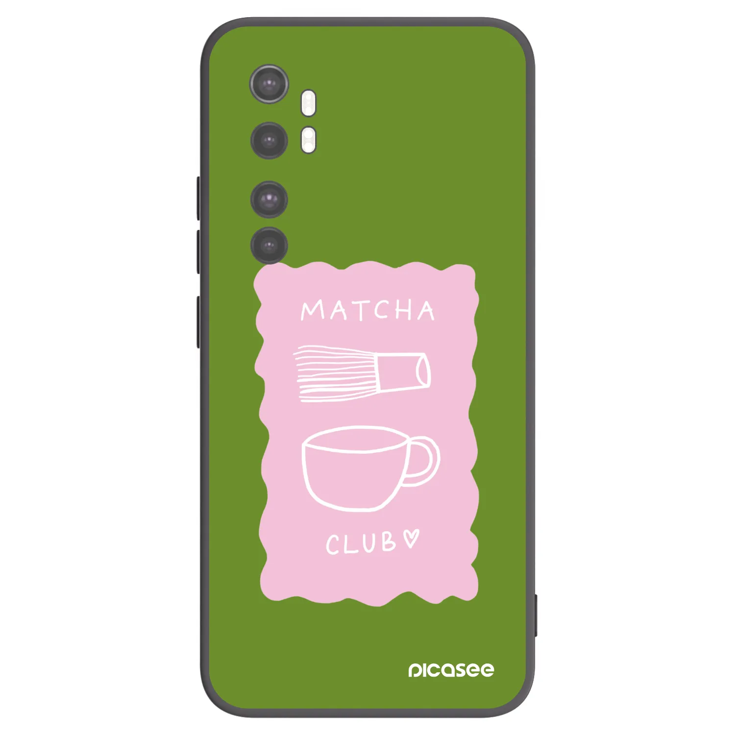 Picasee crna silikonska maskica za Xiaomi Mi Note 10 Lite - Matcha club